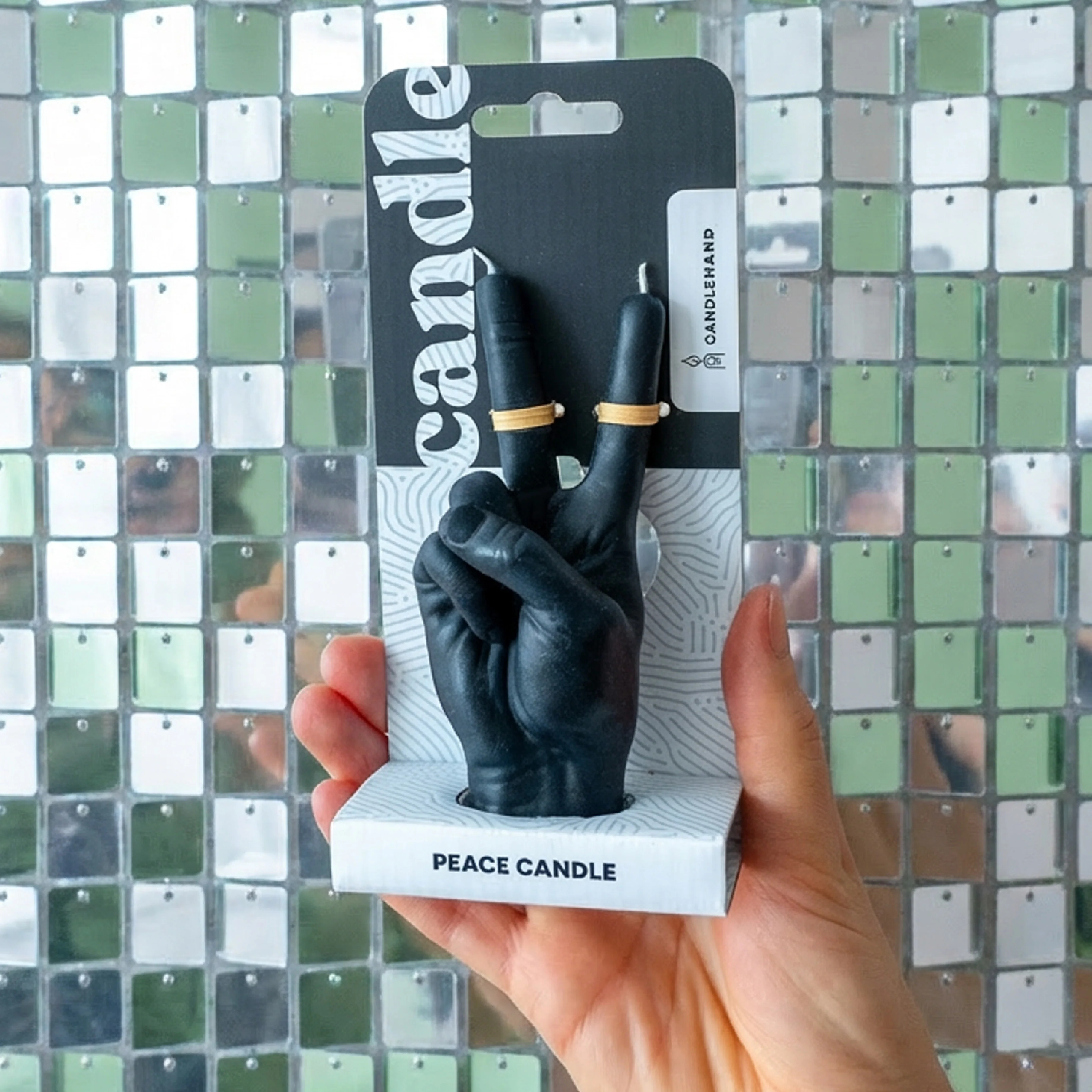 'Peace' Candle | Black | Small - Image 2
