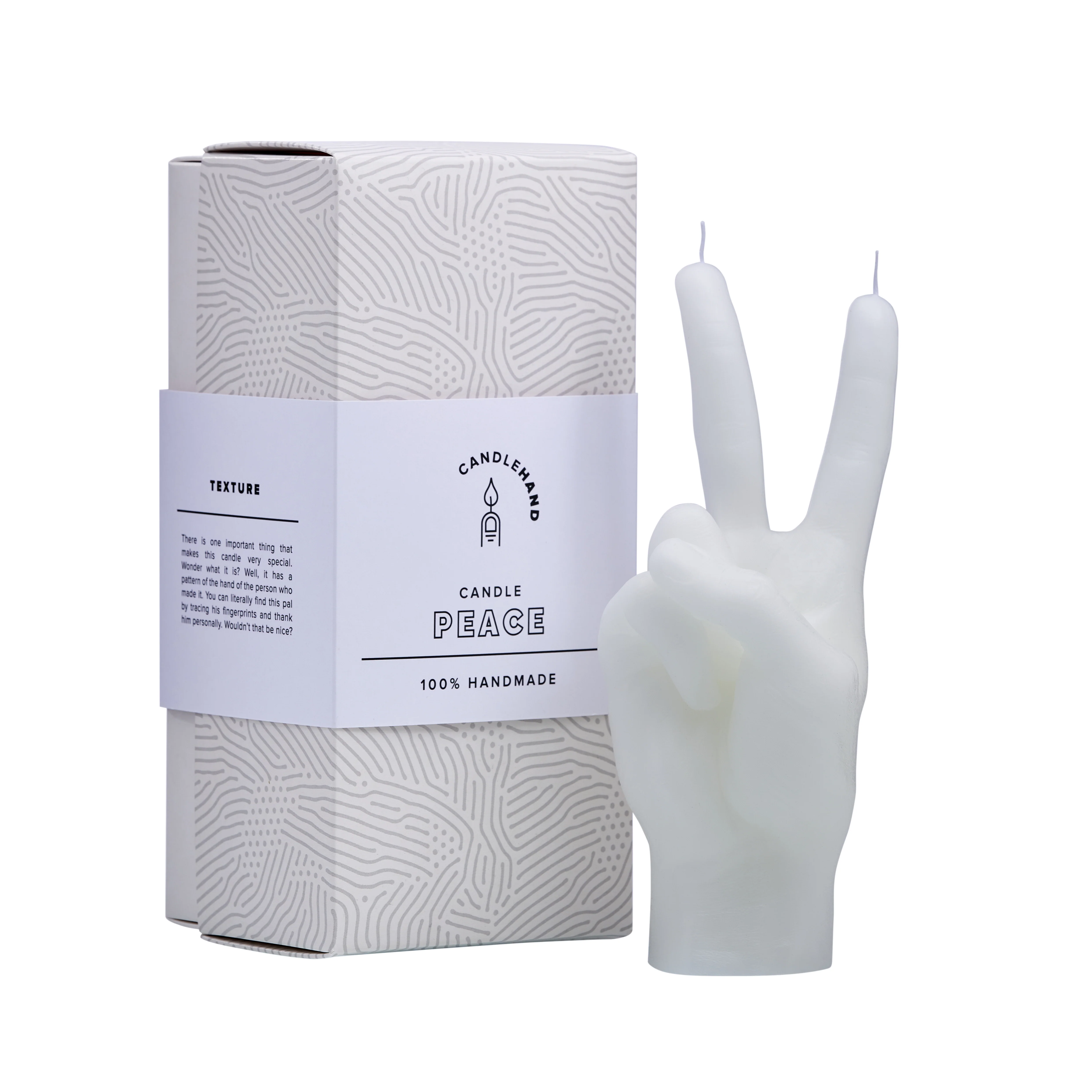 'Peace' Candle | White
