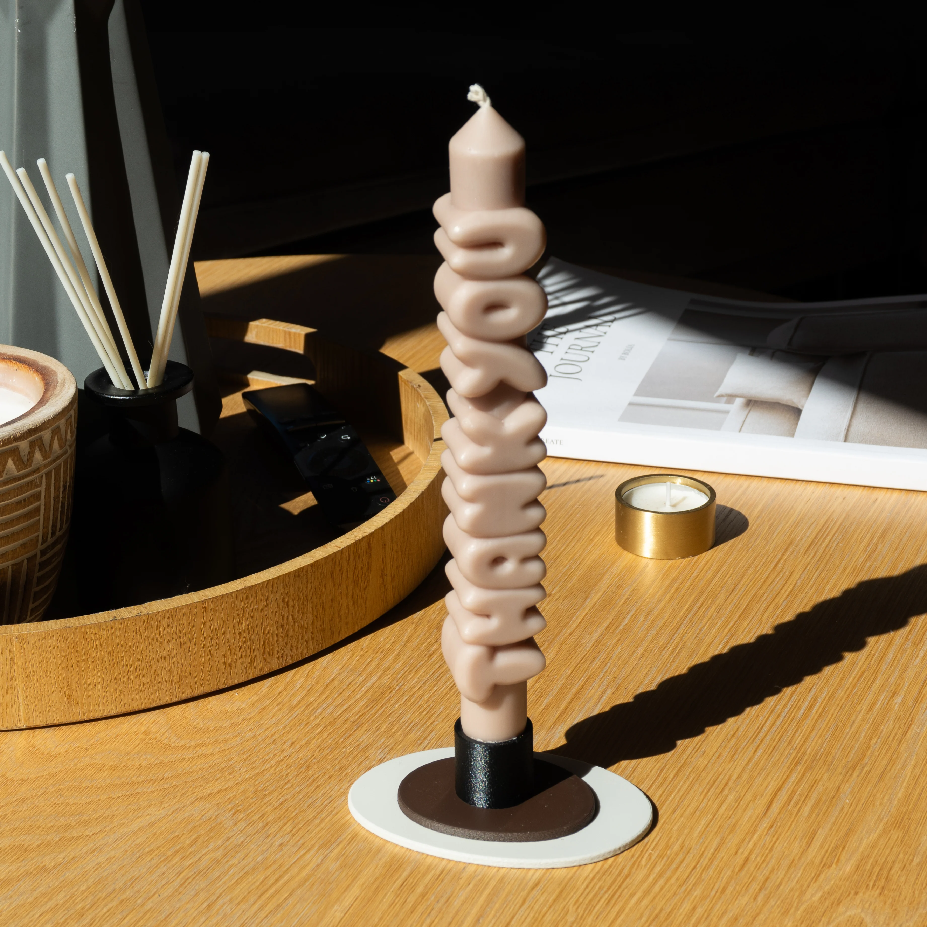 'Thank You' Taper Candle | Cream - Image 2
