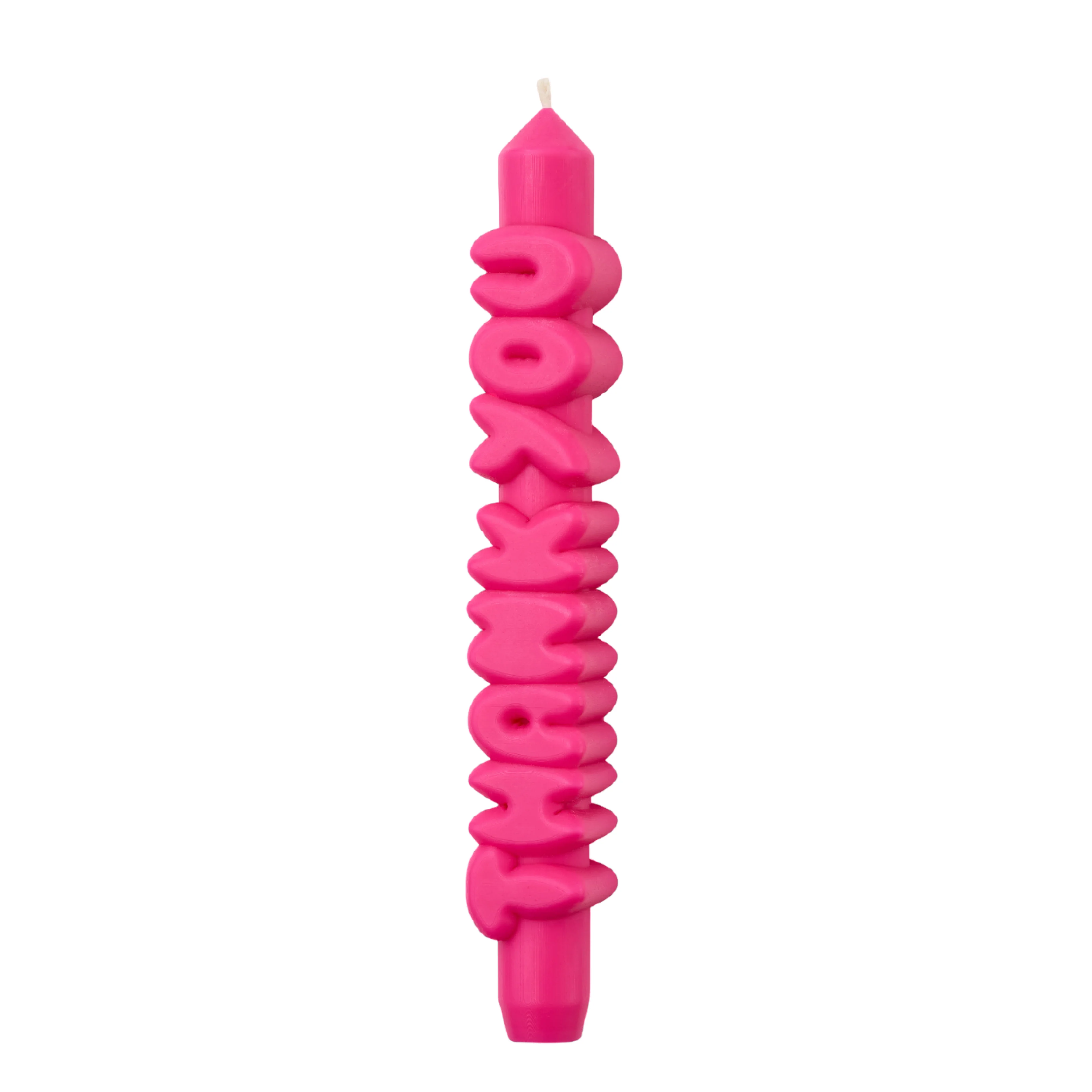 'Thank You' Taper Candle | Pink - Image 3
