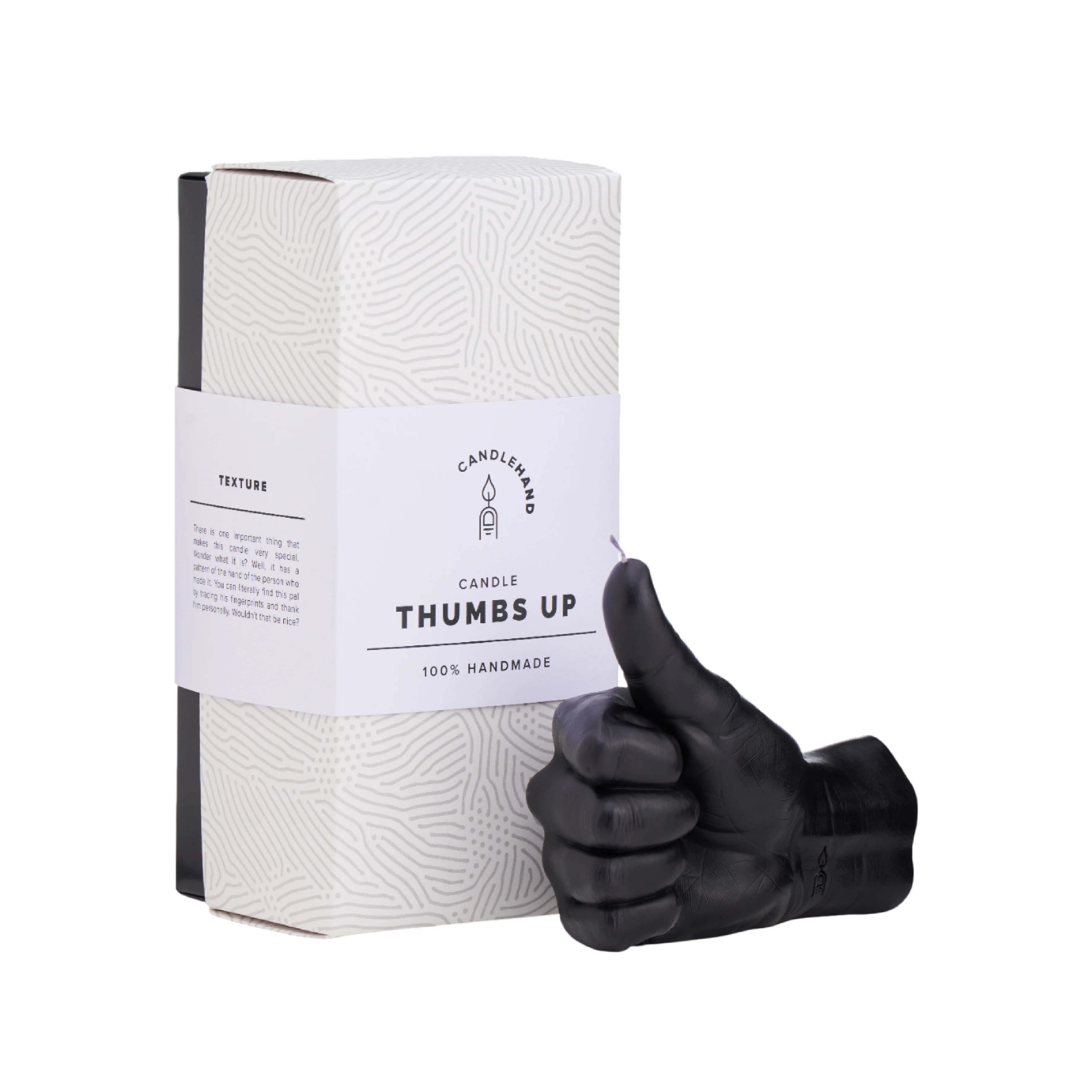 'Thumbs Up' Candle | Black