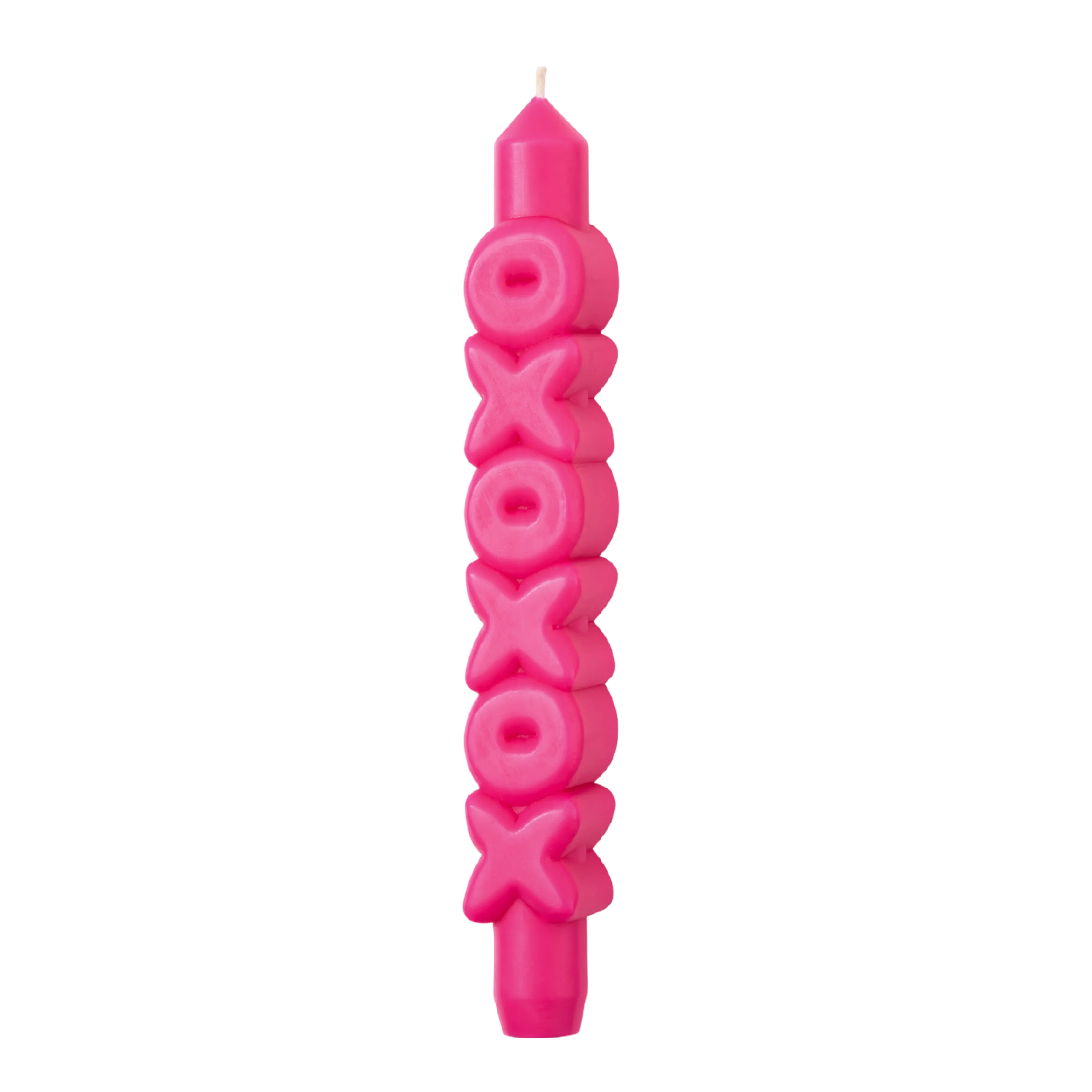 'XOXOXO' Taper Candle | Pink - Image 3