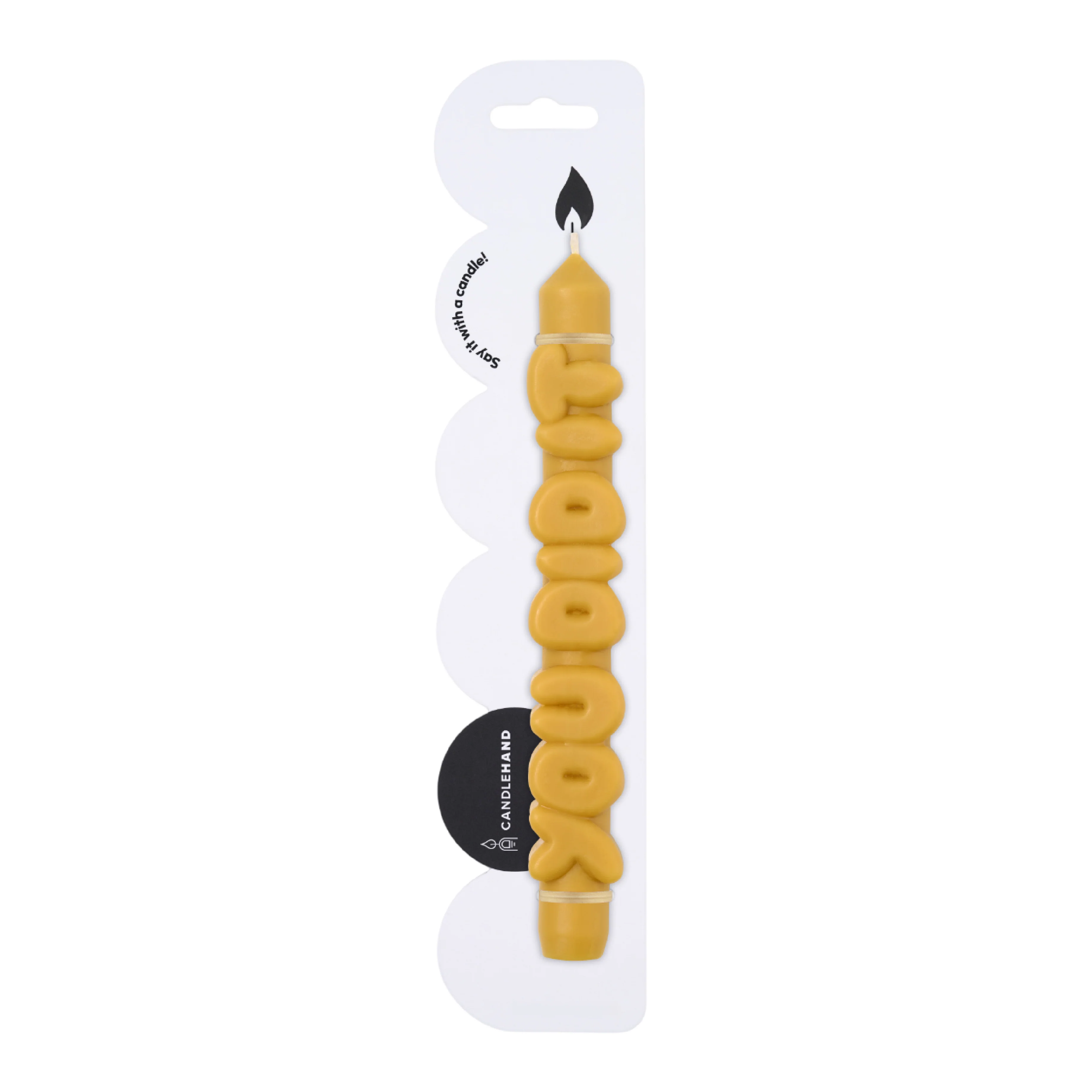 'You Did It' Taper Candle | Mustard