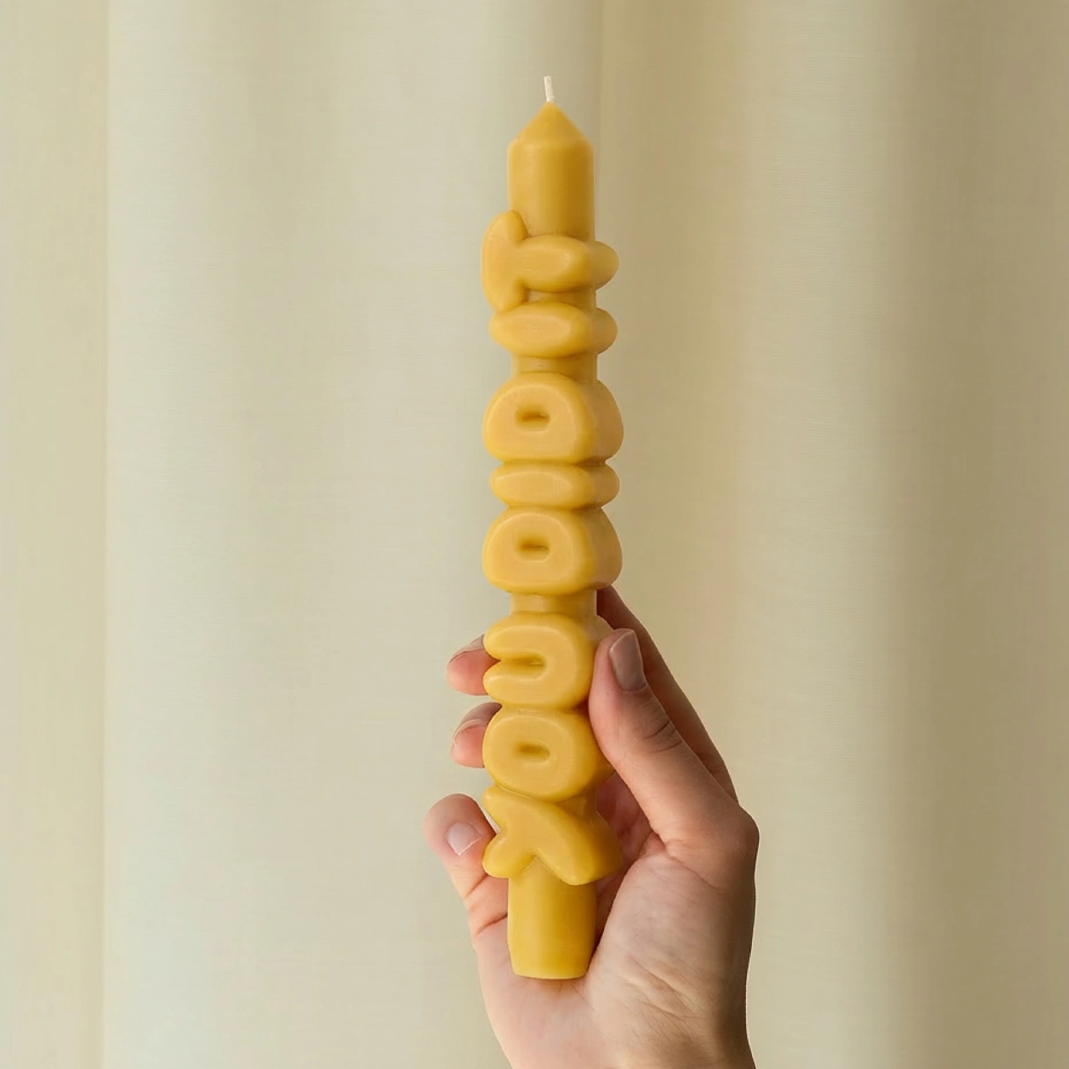 'You Did It' Taper Candle | Mustard - Image 2