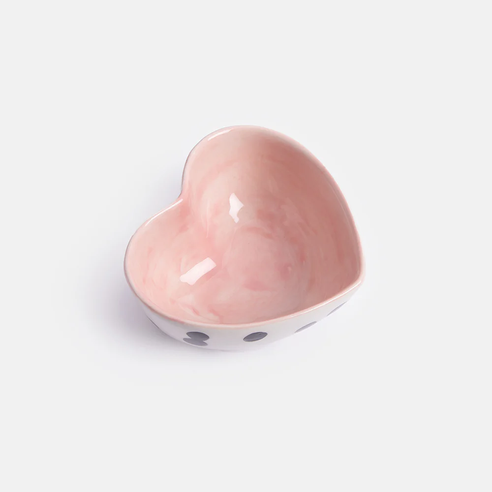 Ceramic Dotty Heart Trinket Bowl - Image 4