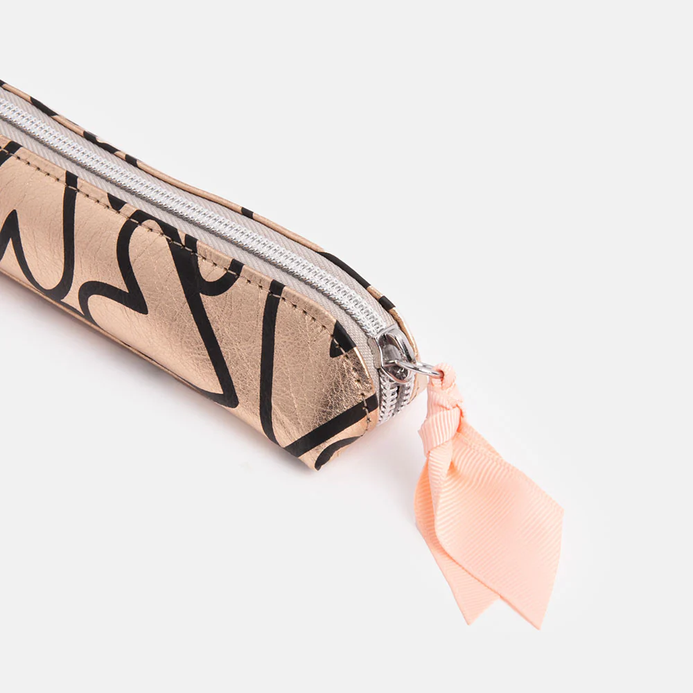 Kraft Hearts Pencil Case | Rose Gold - Image 4