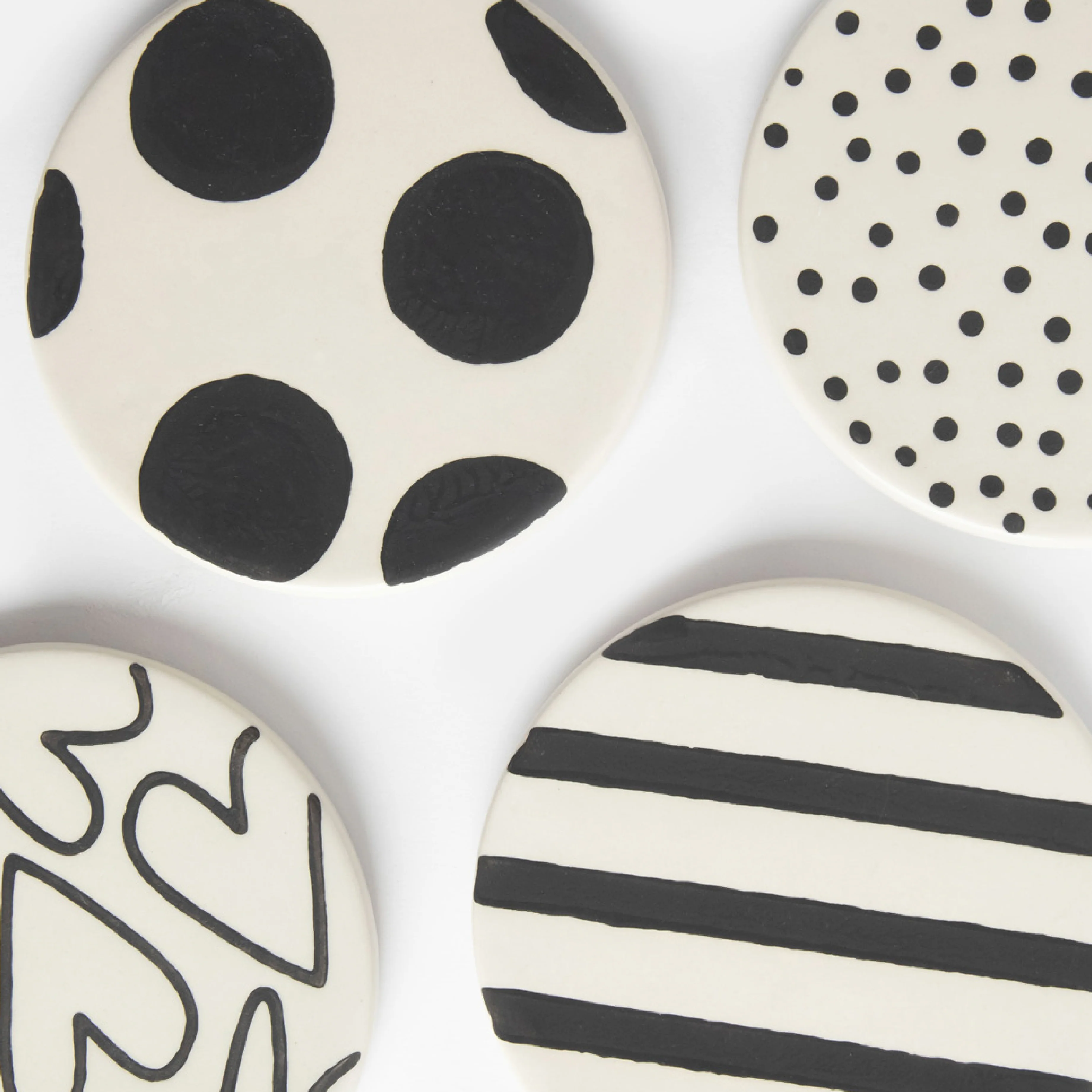 Mixed Print Coasters | Monochrome | Set of 4 - Image 2