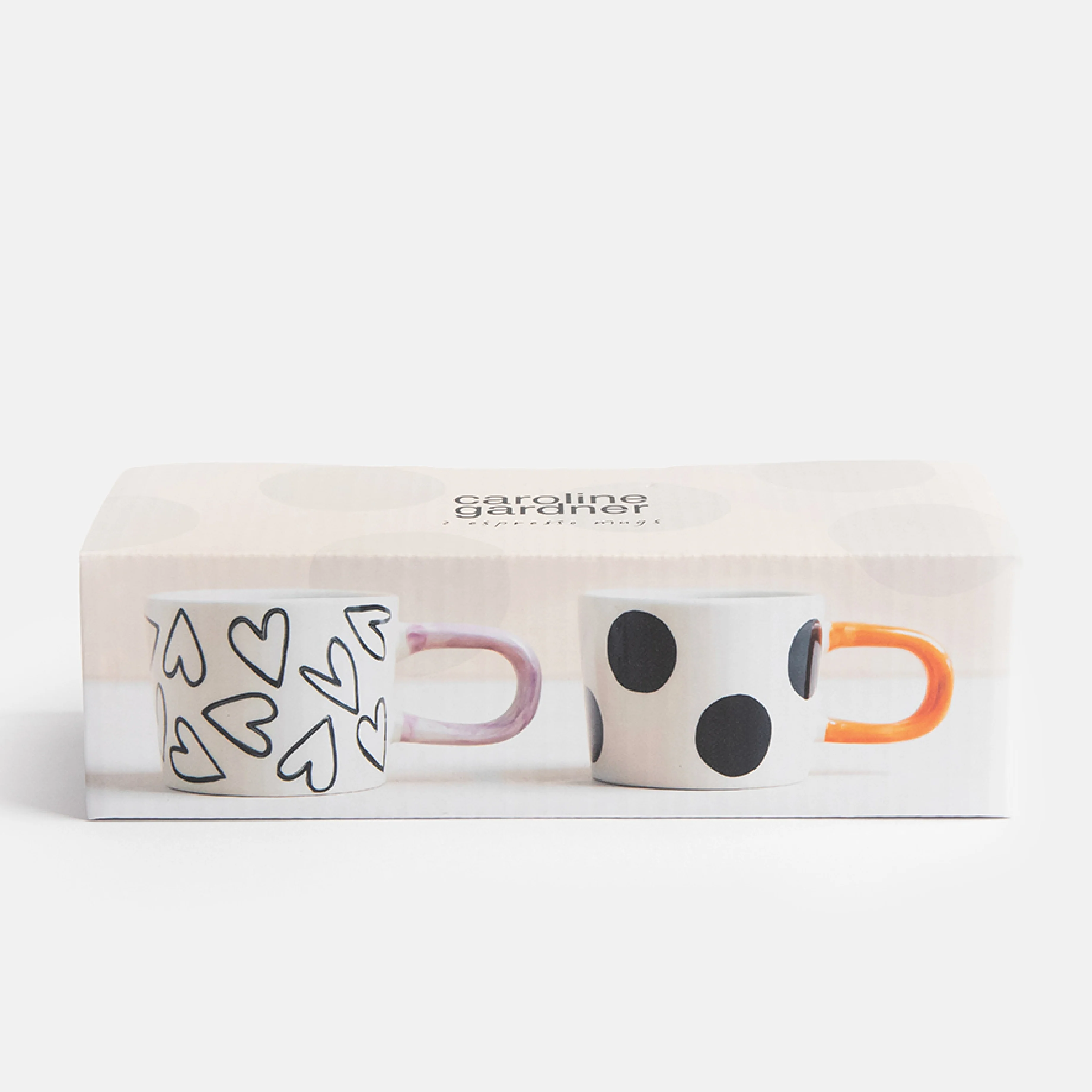 Mono Spot/Hearts Espresso Cups | Set of 2 - Image 3