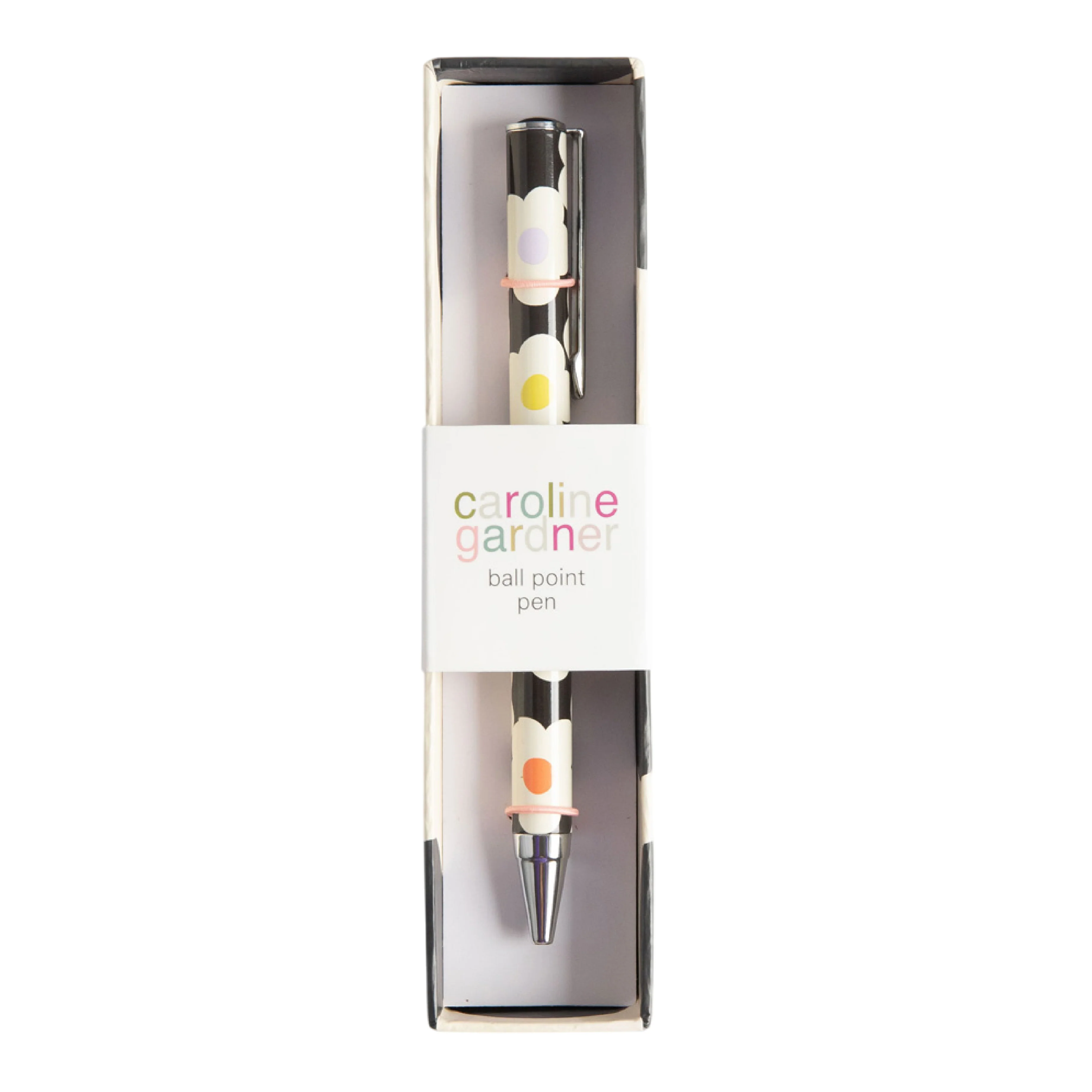 Multi Flower Boxed Pen | Charcoal
