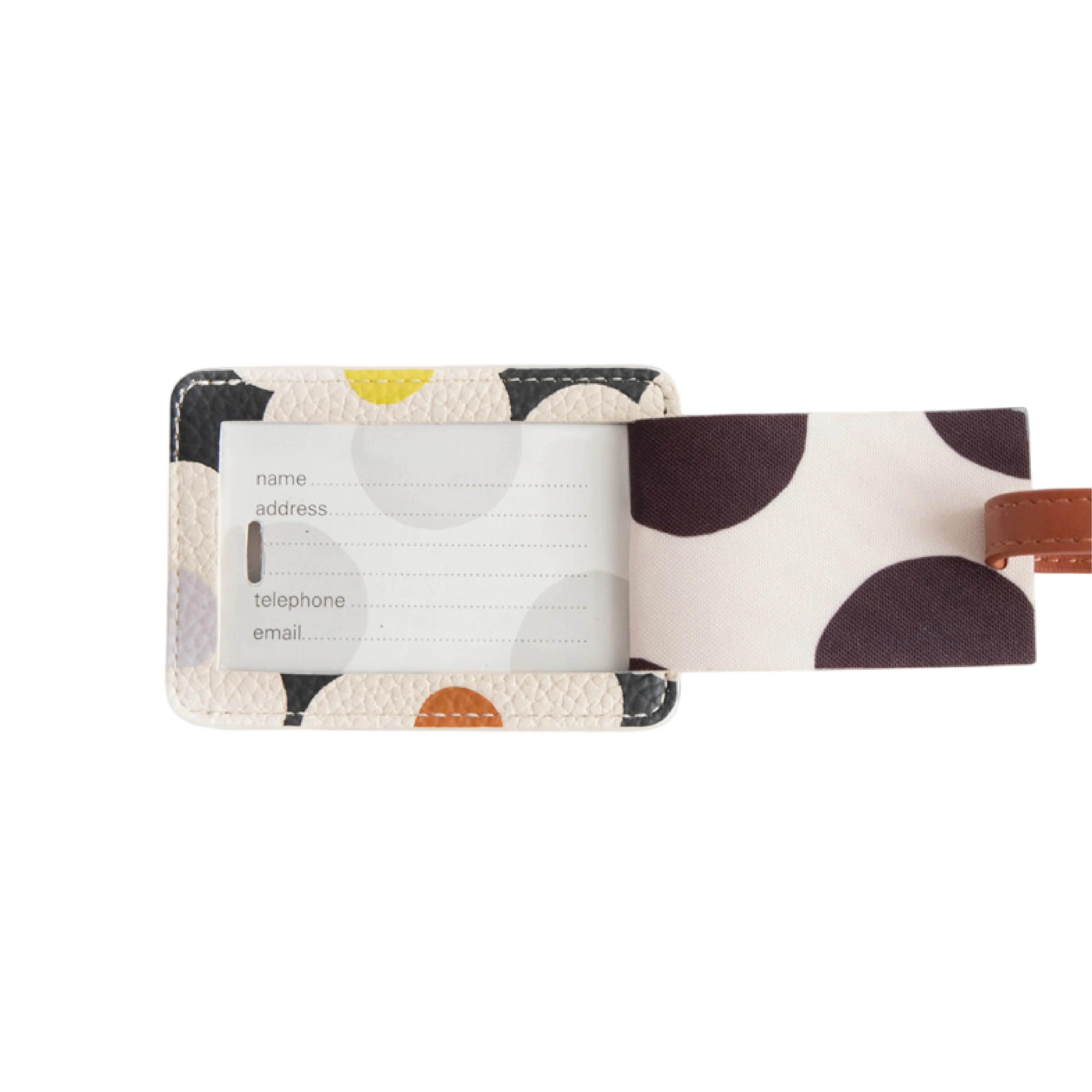Multi Flower Luggage Tag | Charcoal - Image 2