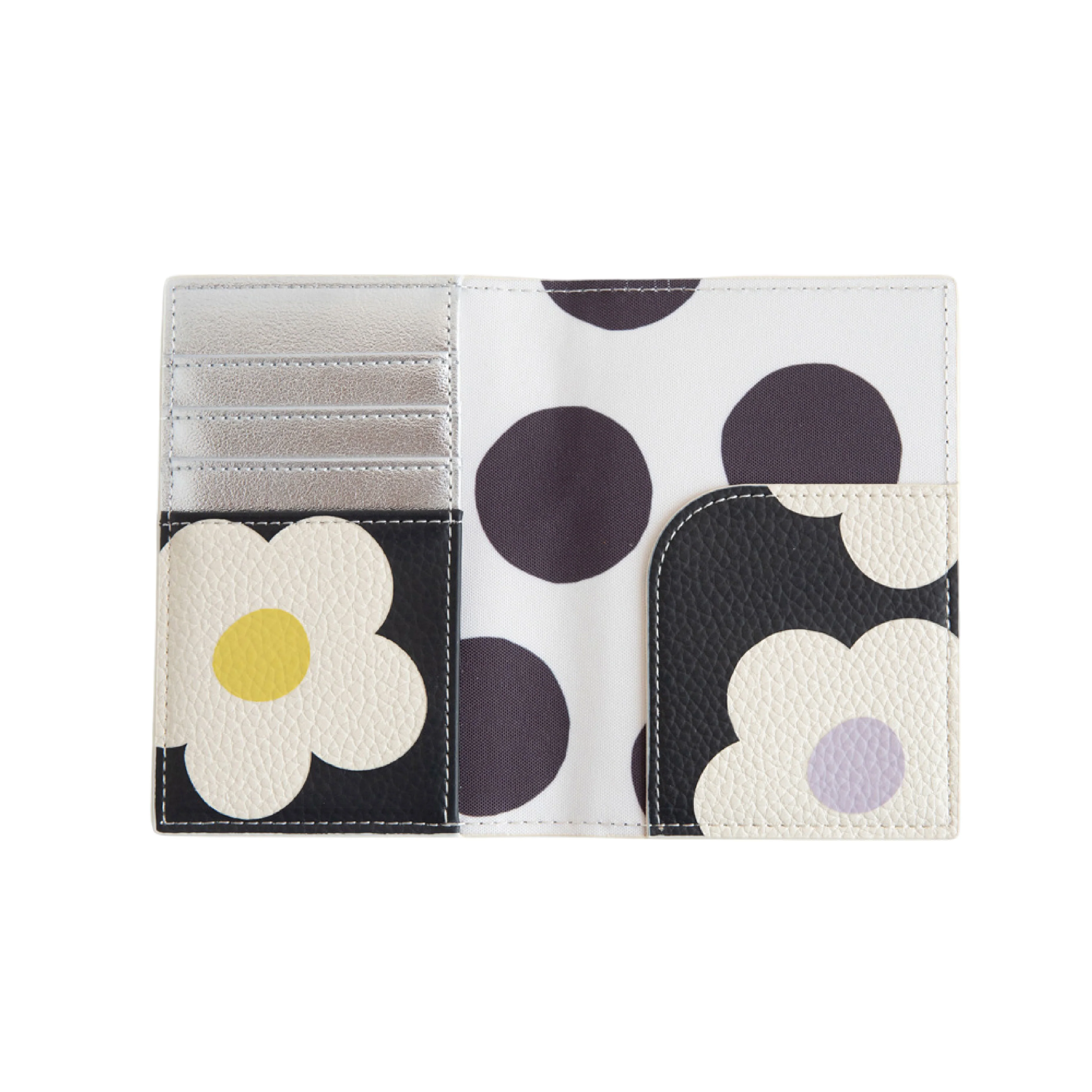 Multi Flower Passport Holder | Charcoal - Image 2