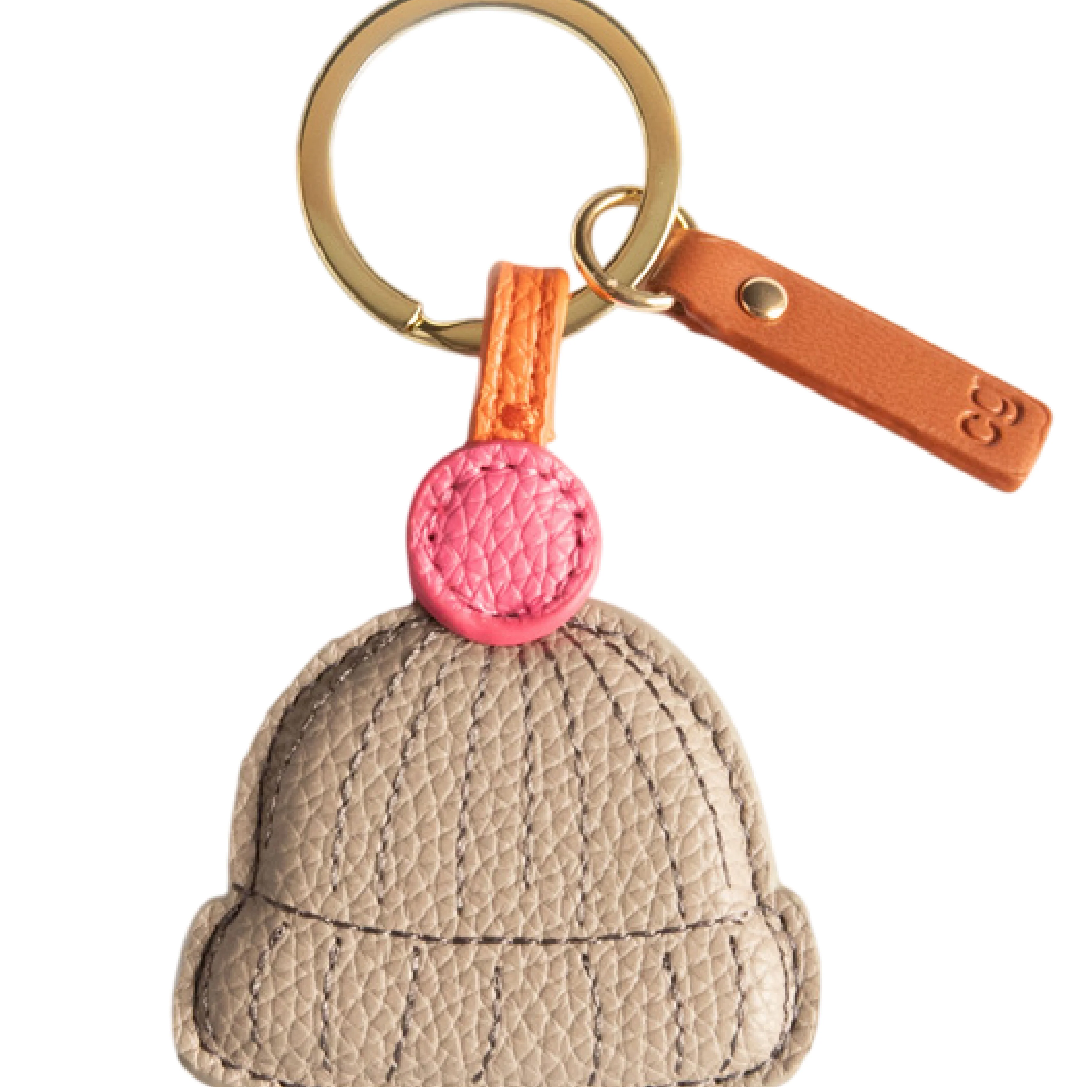 Pom Pom Beanie Hat Keyring - Image 2