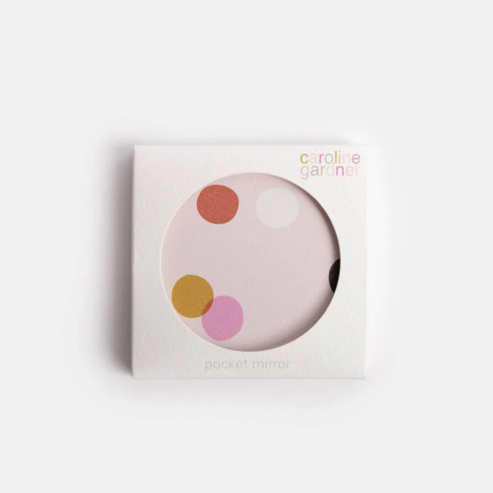 Round Dotty Pocket Mirror | Pale Pink - Image 4