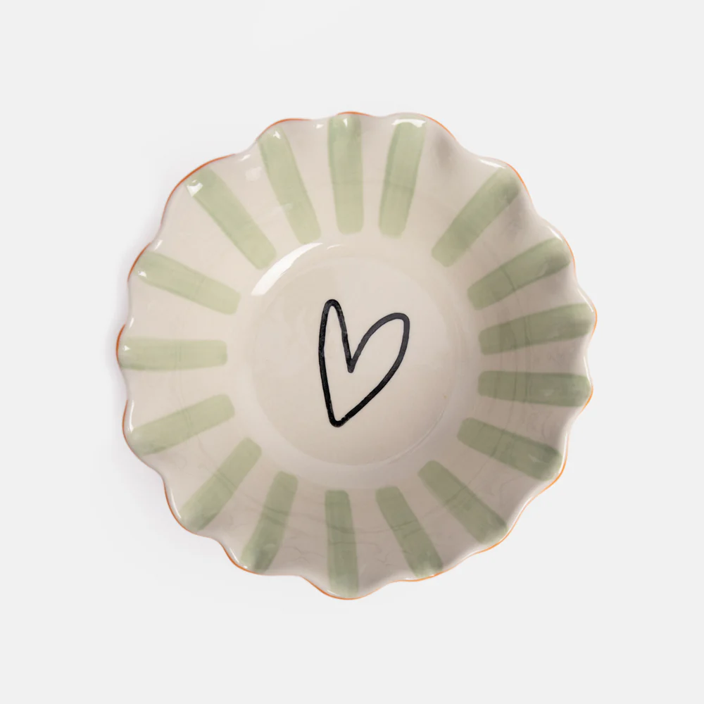 Scalloped Hearts Bowl | Orange | 16cm - Image 2