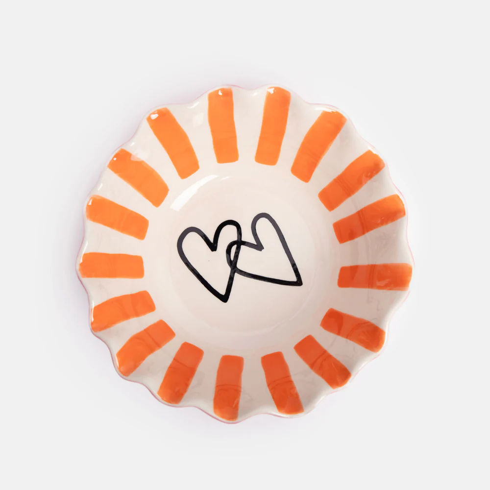 Scalloped Hearts Bowl | Pink | 16cm - Image 2