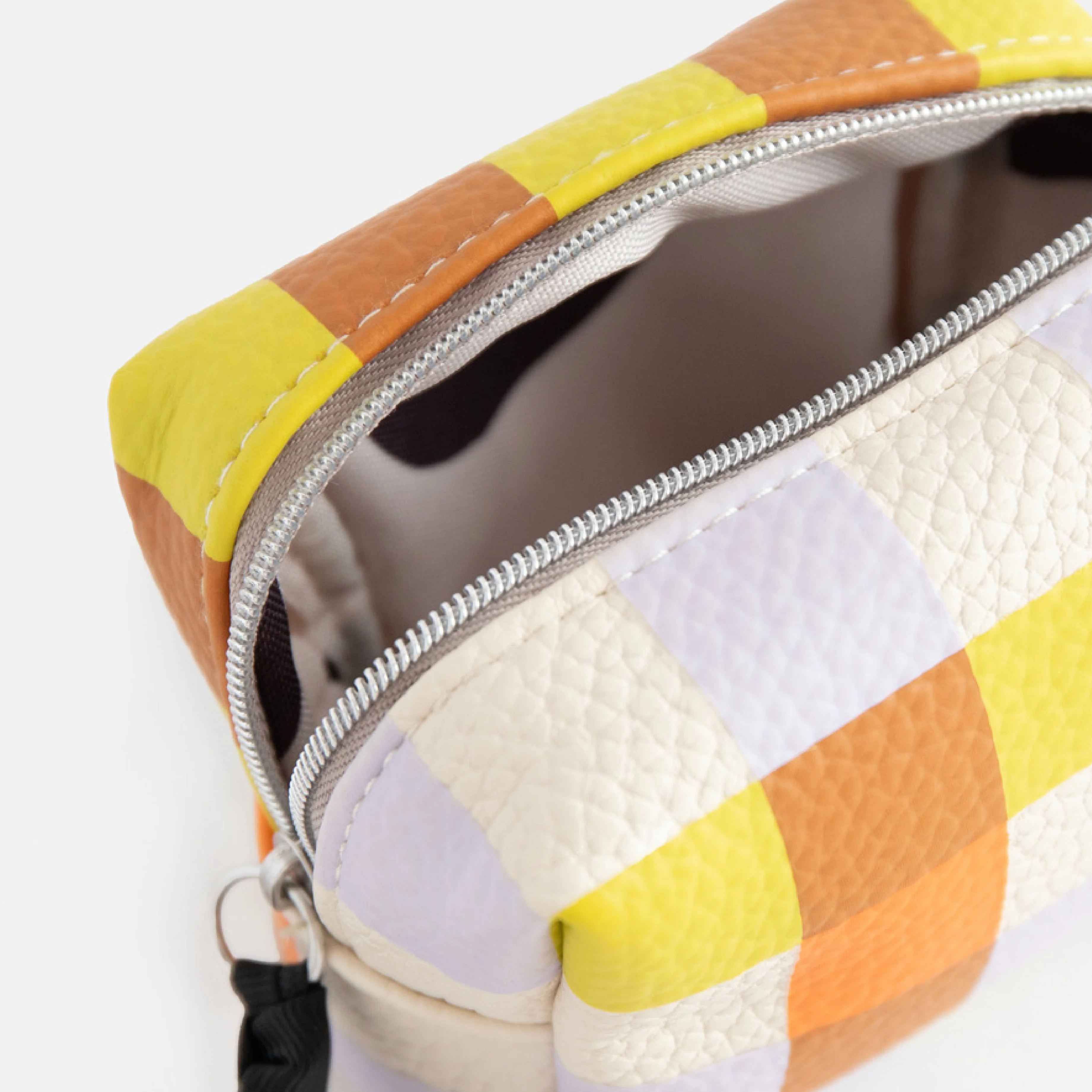 Ultra Mini Cube Cosmetic Bag | Multi Check - Image 2