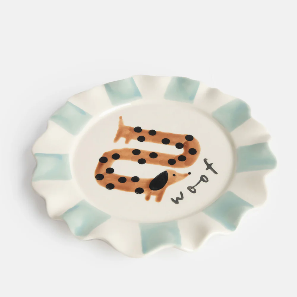 Woof Sausage Dog Ceramic Plate | 21.5cm - Image 2