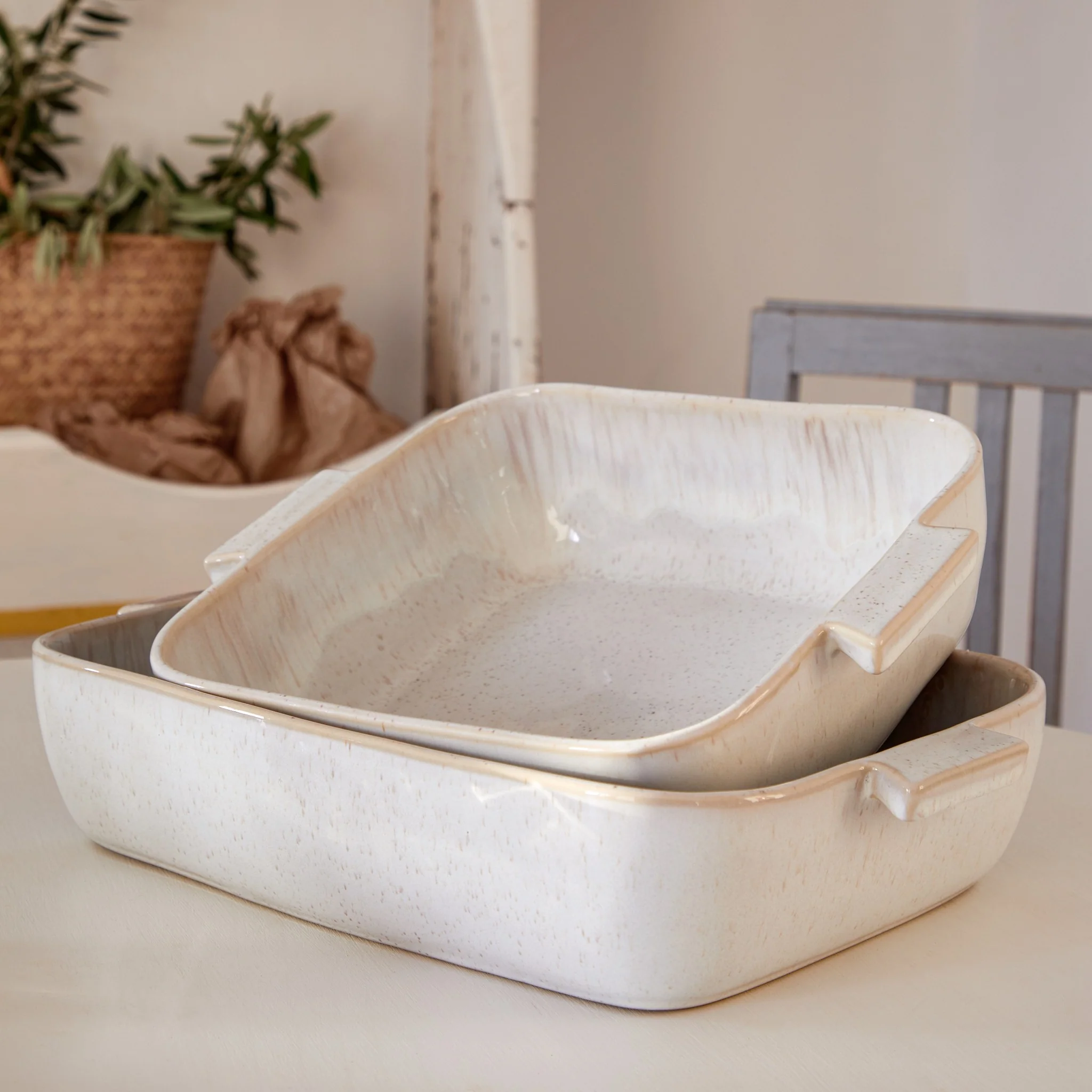 Beige Rectangular Baker | Eivissa Sand | 40cm - Image 2