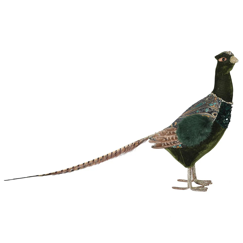 Green Pheasant Christmas Decoration | Large - Image 3