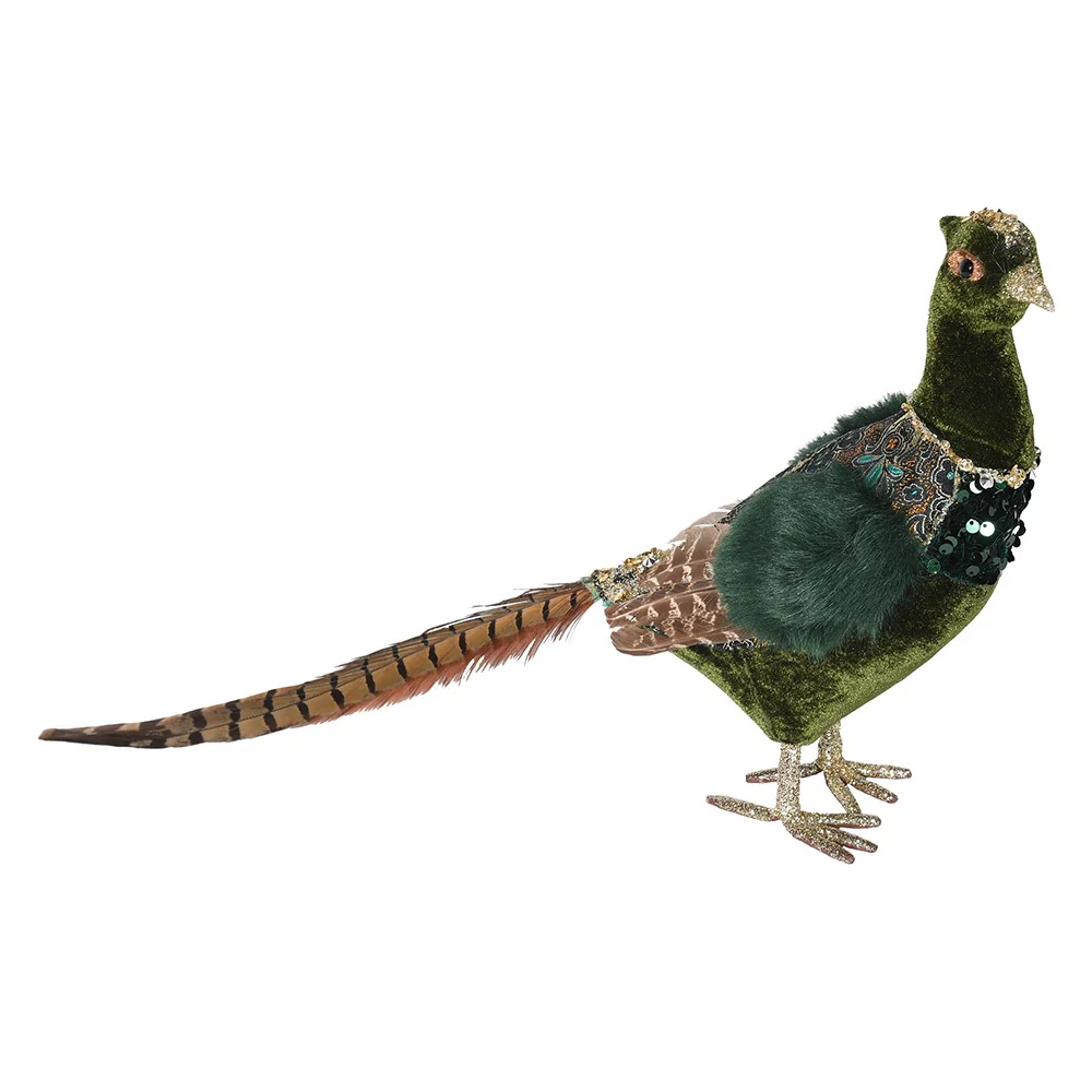 Green Pheasant Christmas Decoration | Small - Image 3