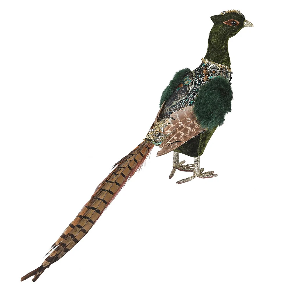 Green Pheasant Christmas Decoration | Small - Image 4