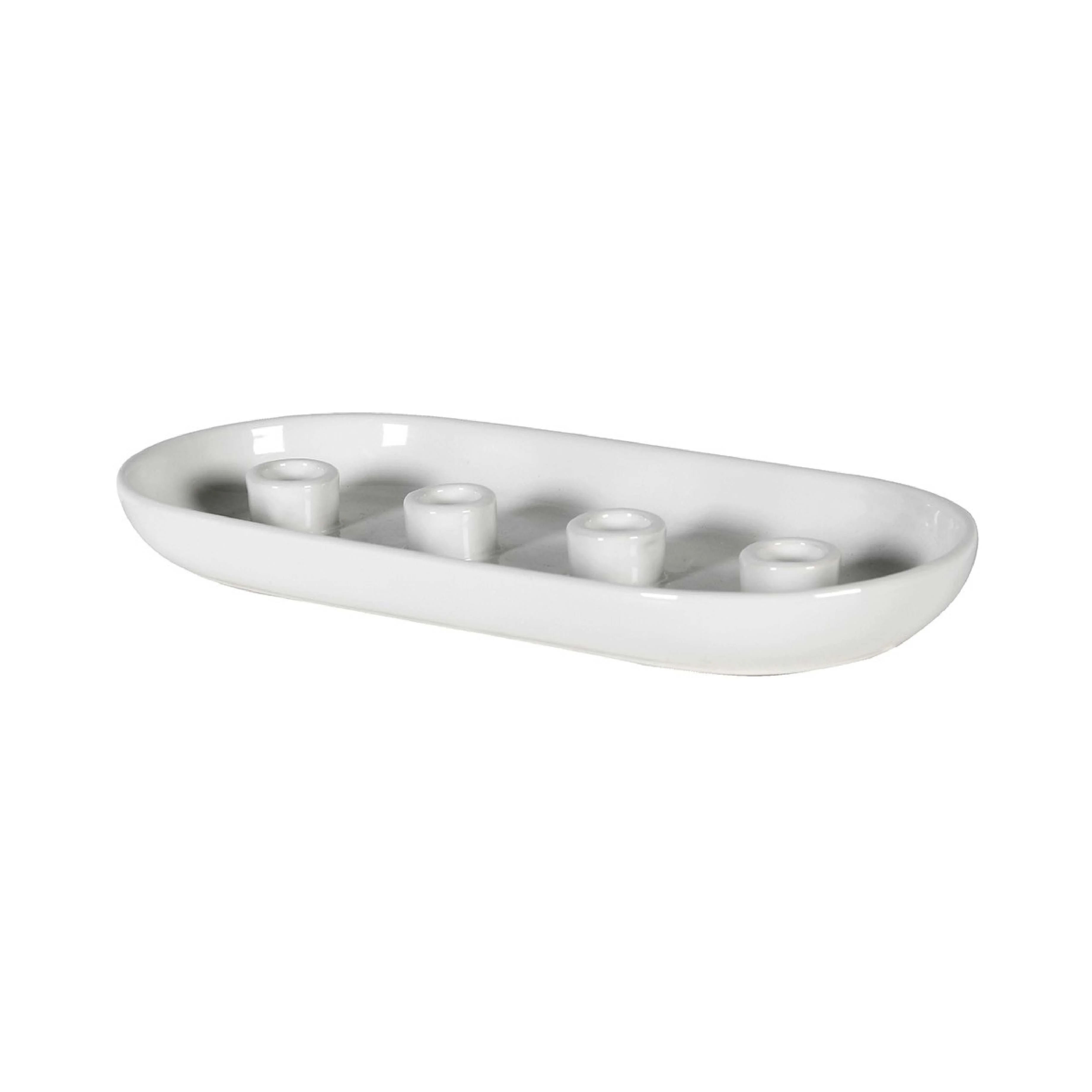 4-Taper Candle Holder | White Ceramic | 30cm