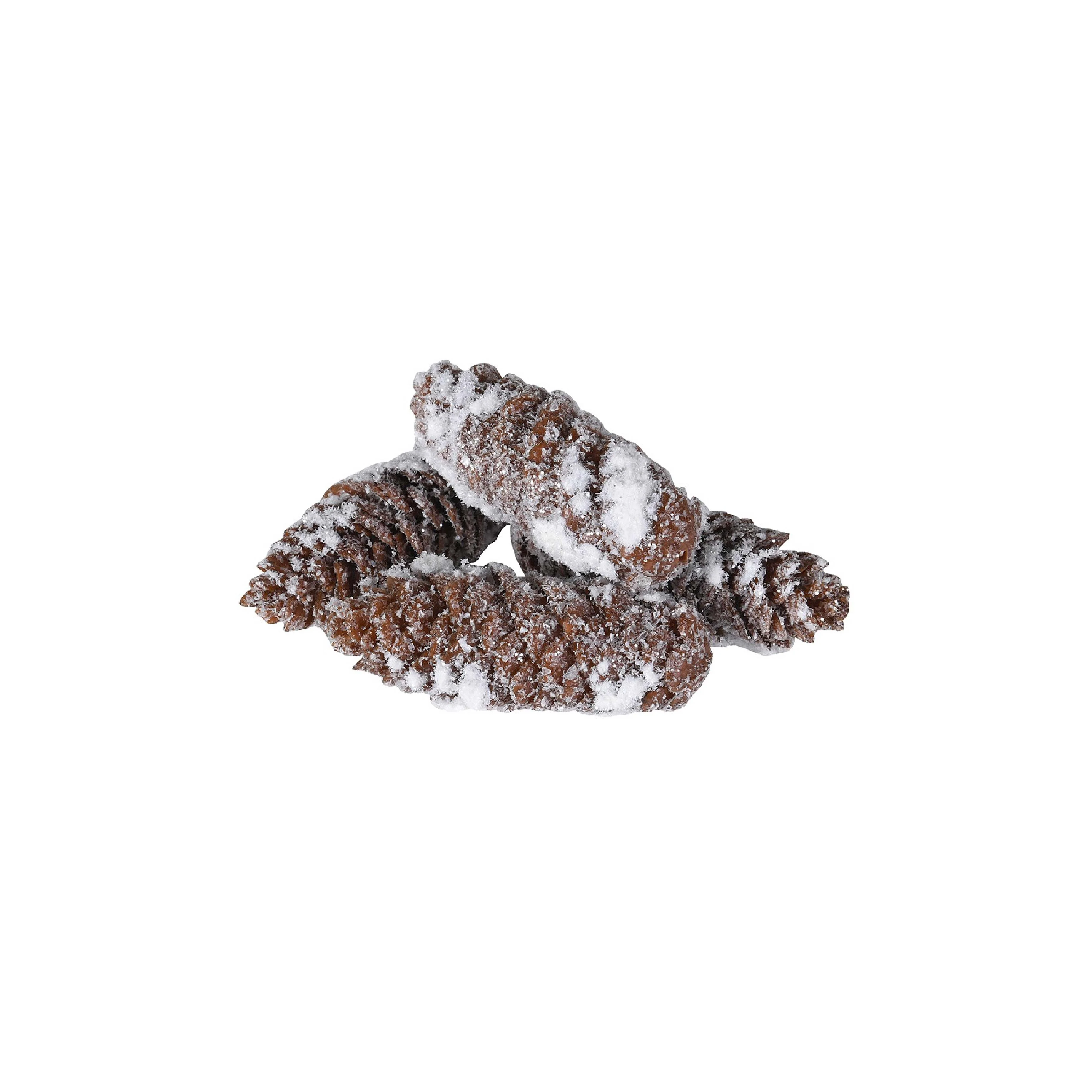 Frosted Pinecones Present with Bow Detail | 16cm - Image 3