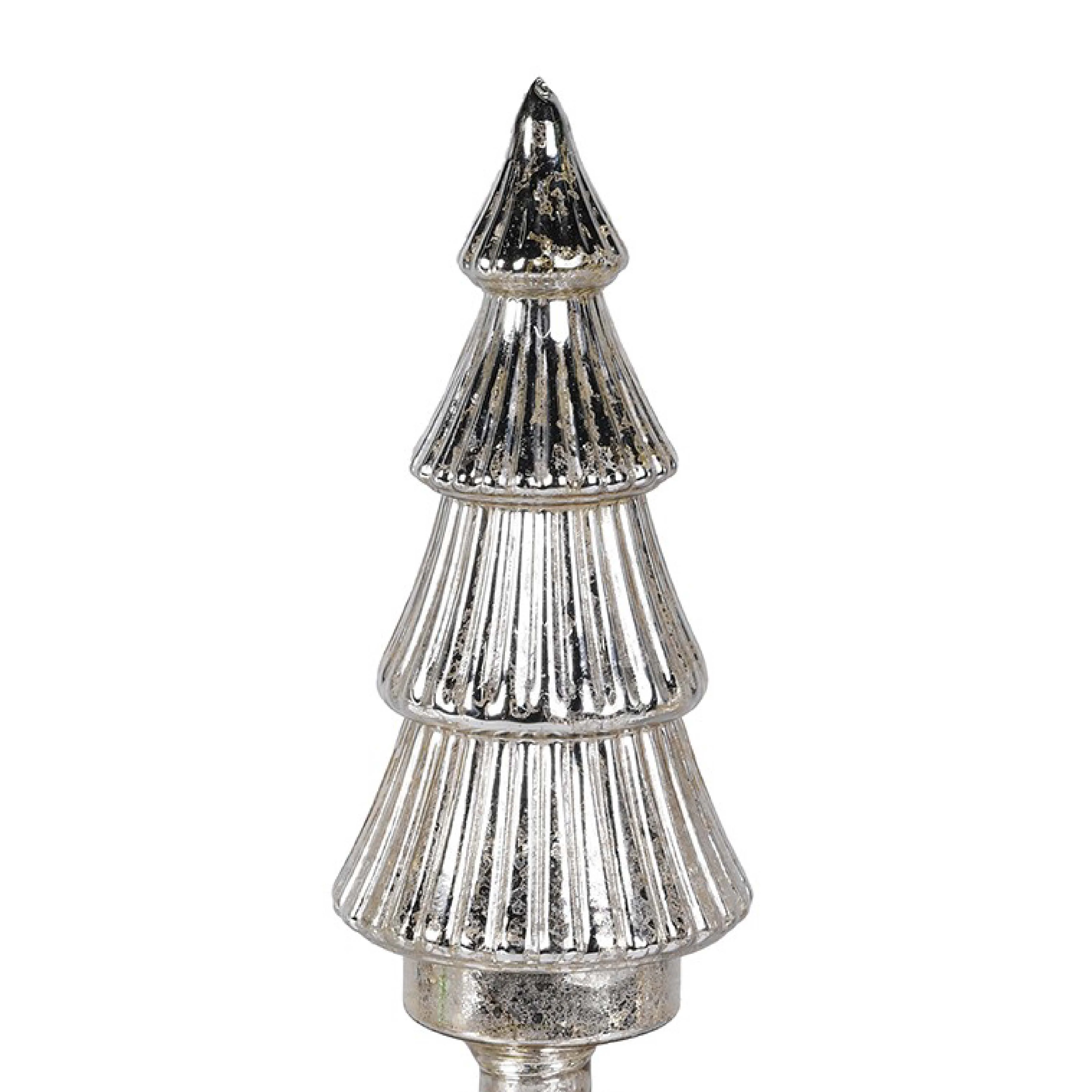 Rotating LED Christmas Tree Decoration | Silver | 31cm - Image 2