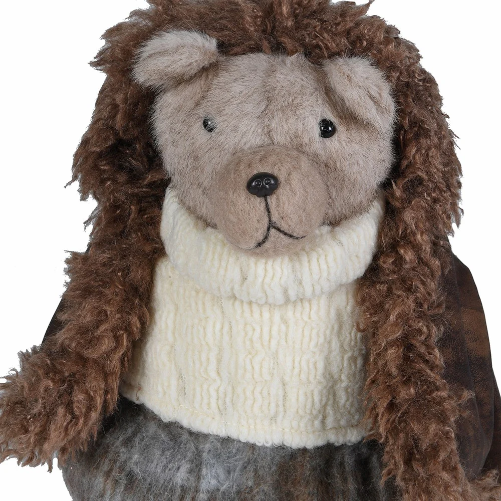 Standing Festive Tweed Bear Figurine | 40cm - Image 2