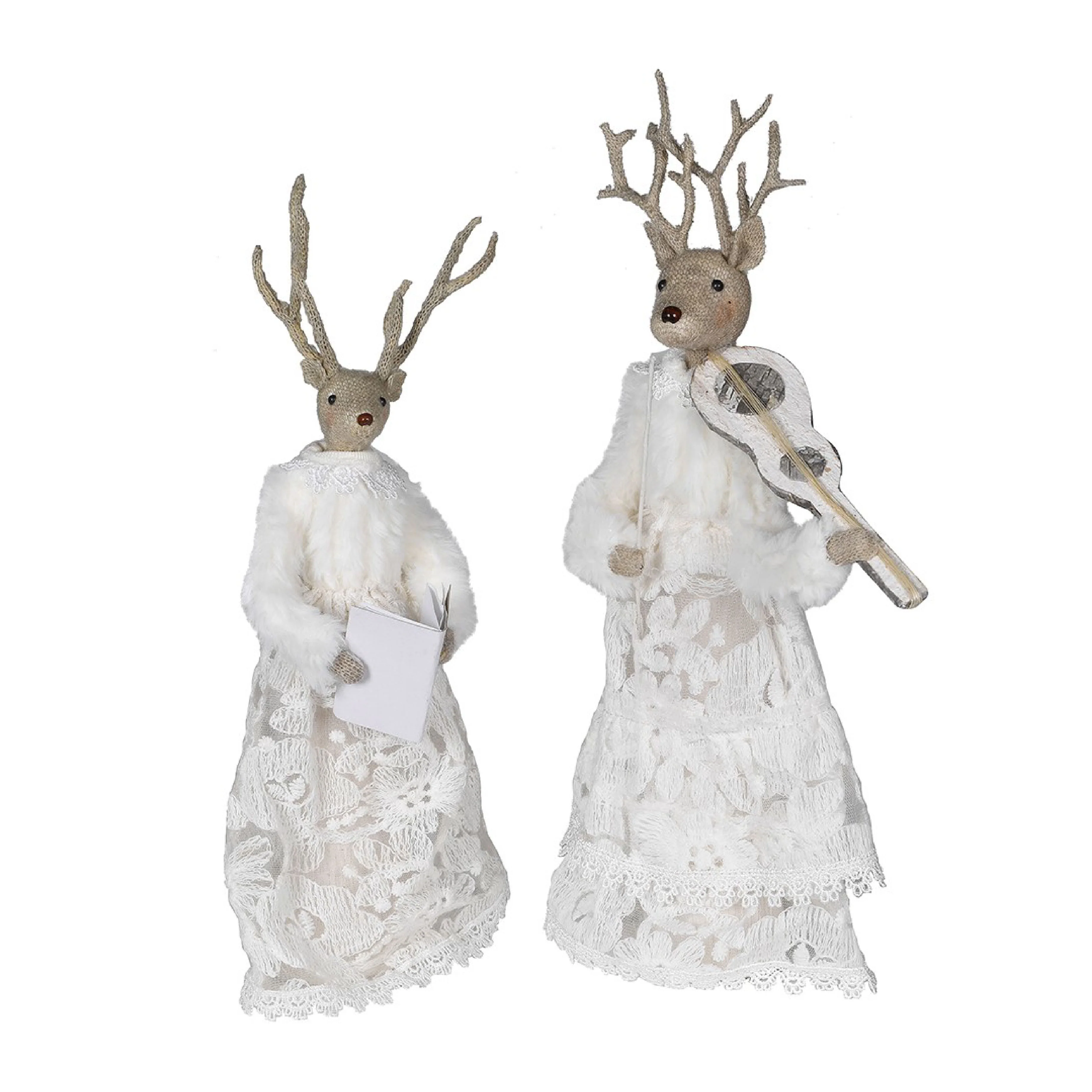 Festive Reindeer Choir Decorations | Set of 2 - Image 3