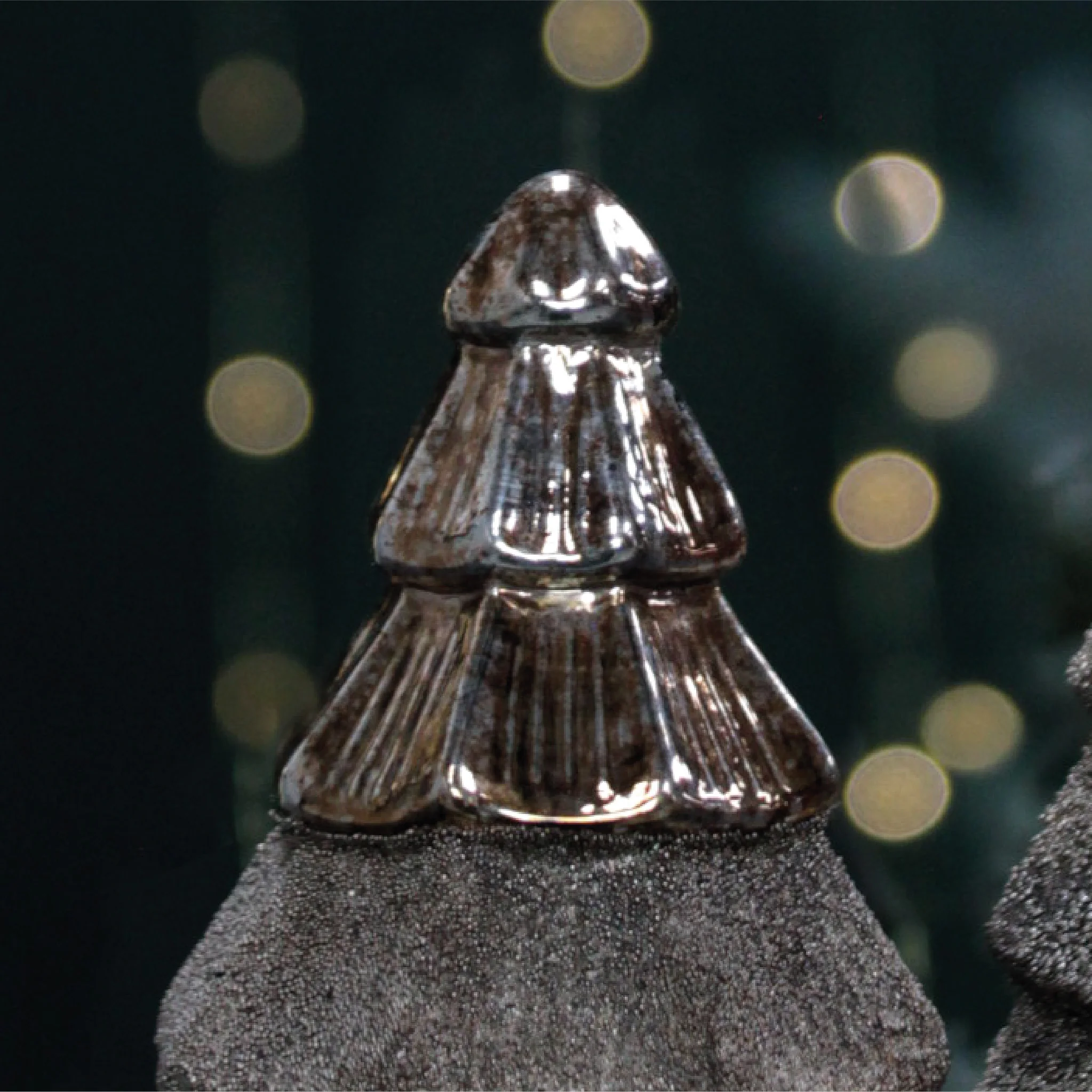 Glitter Christmas Tree Decoration | Gold | 20cm - Image 2