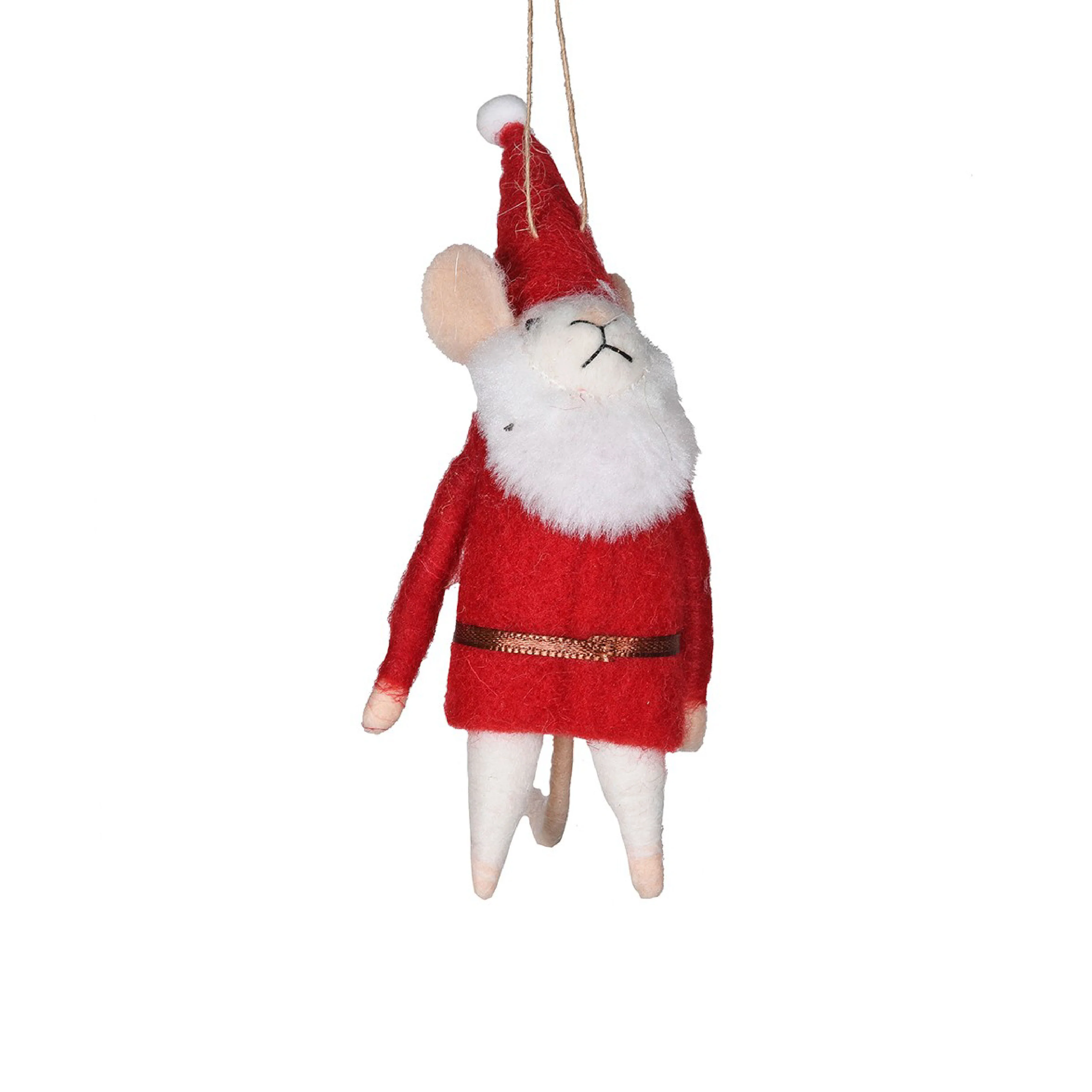 Santa Mouse Hanging Christmas Tree Decoration - Image 4
