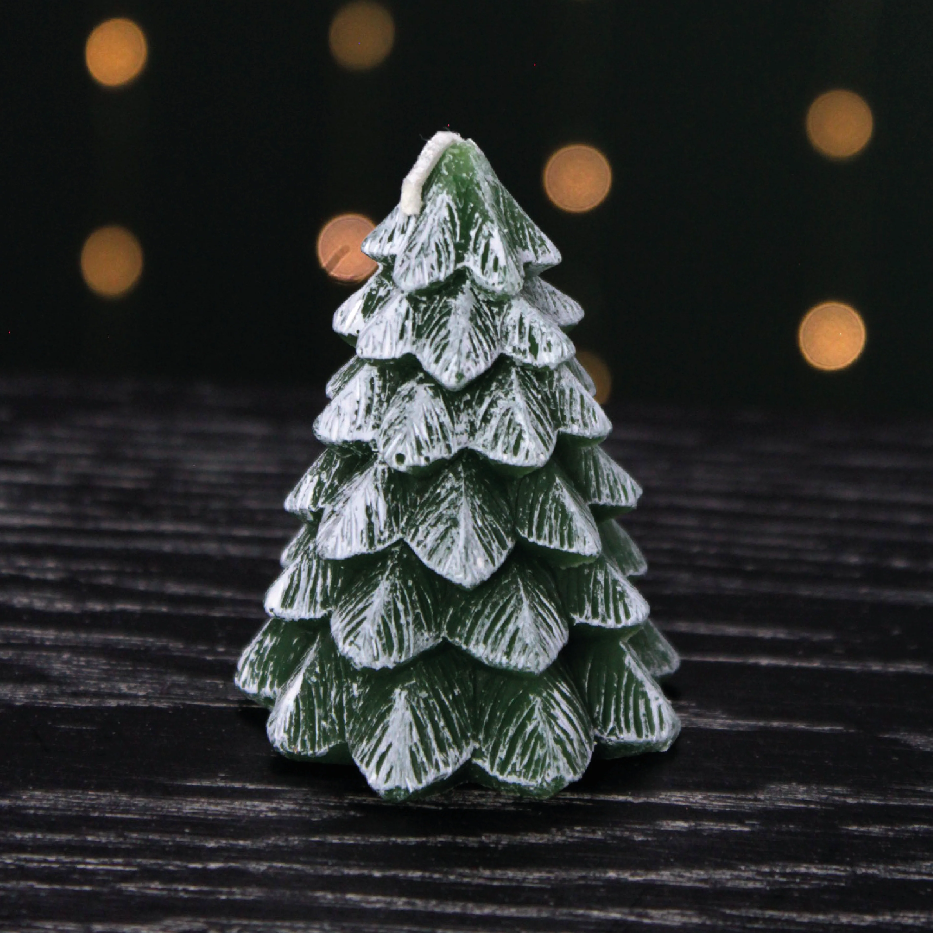 Snowcapped Christmas Tree Candles | Set of 4 - Image 2