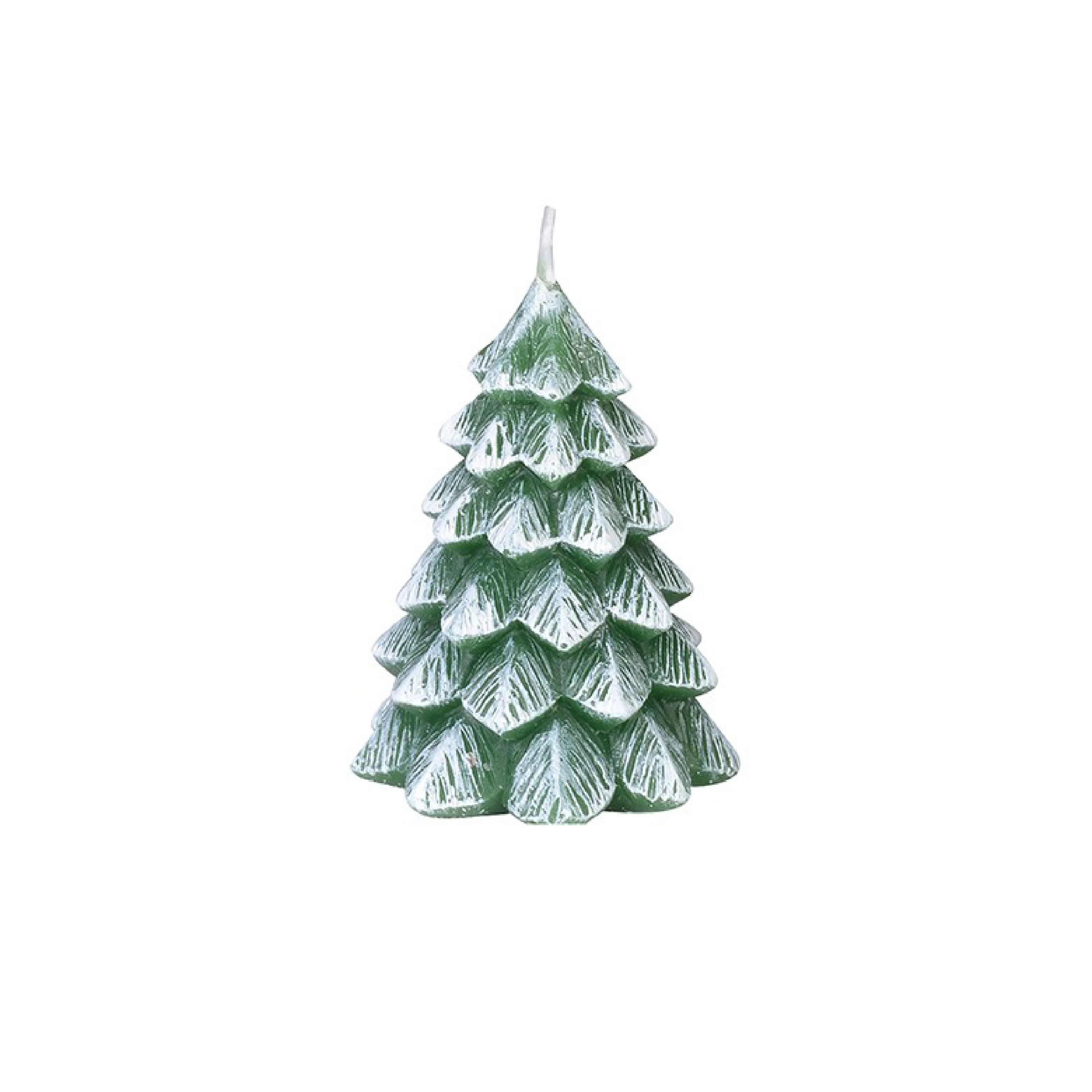 Snowcapped Christmas Tree Candles | Set of 4 - Image 4