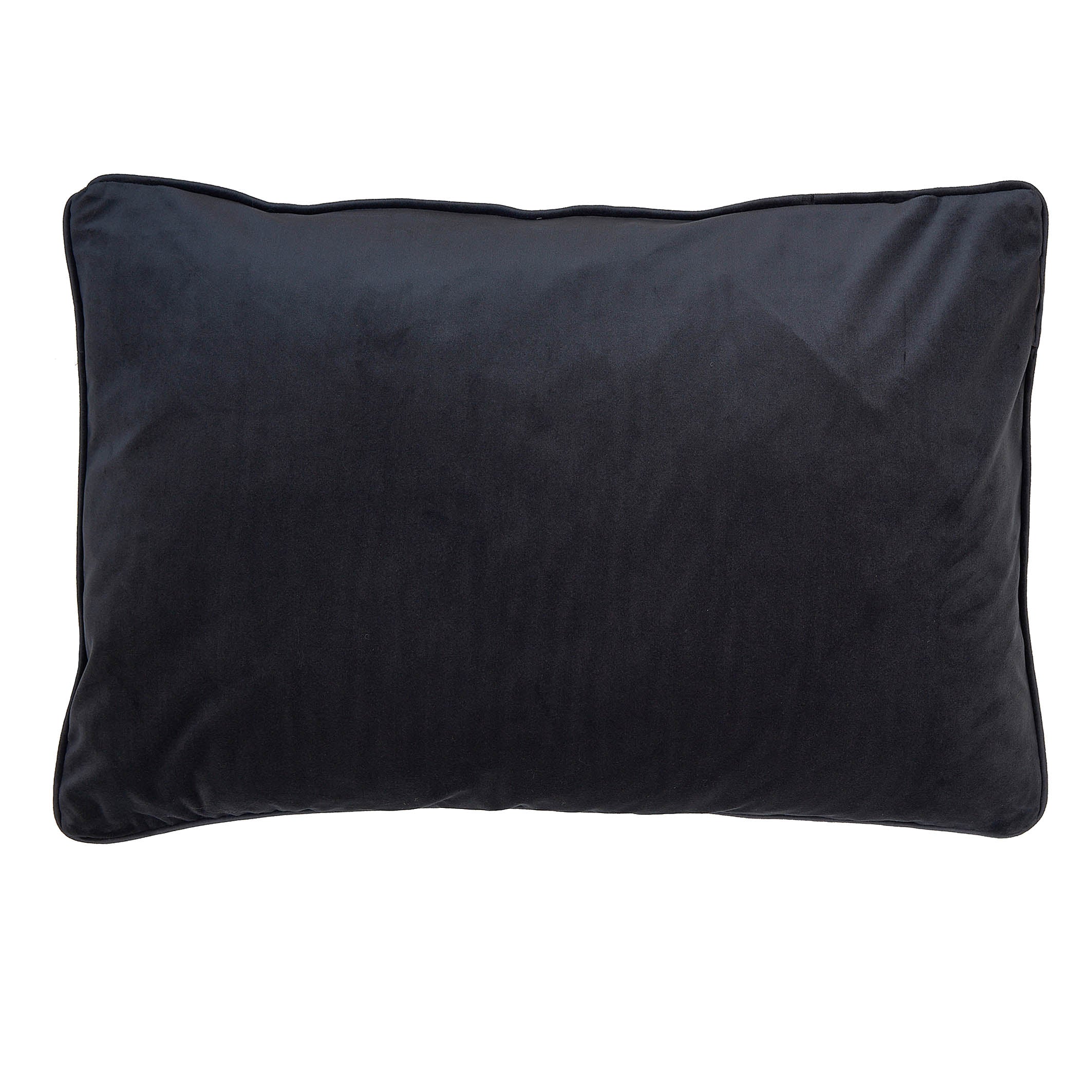 Woodland Fern Velvet Cushion | Ink Blue | 40x60cm - Image 3