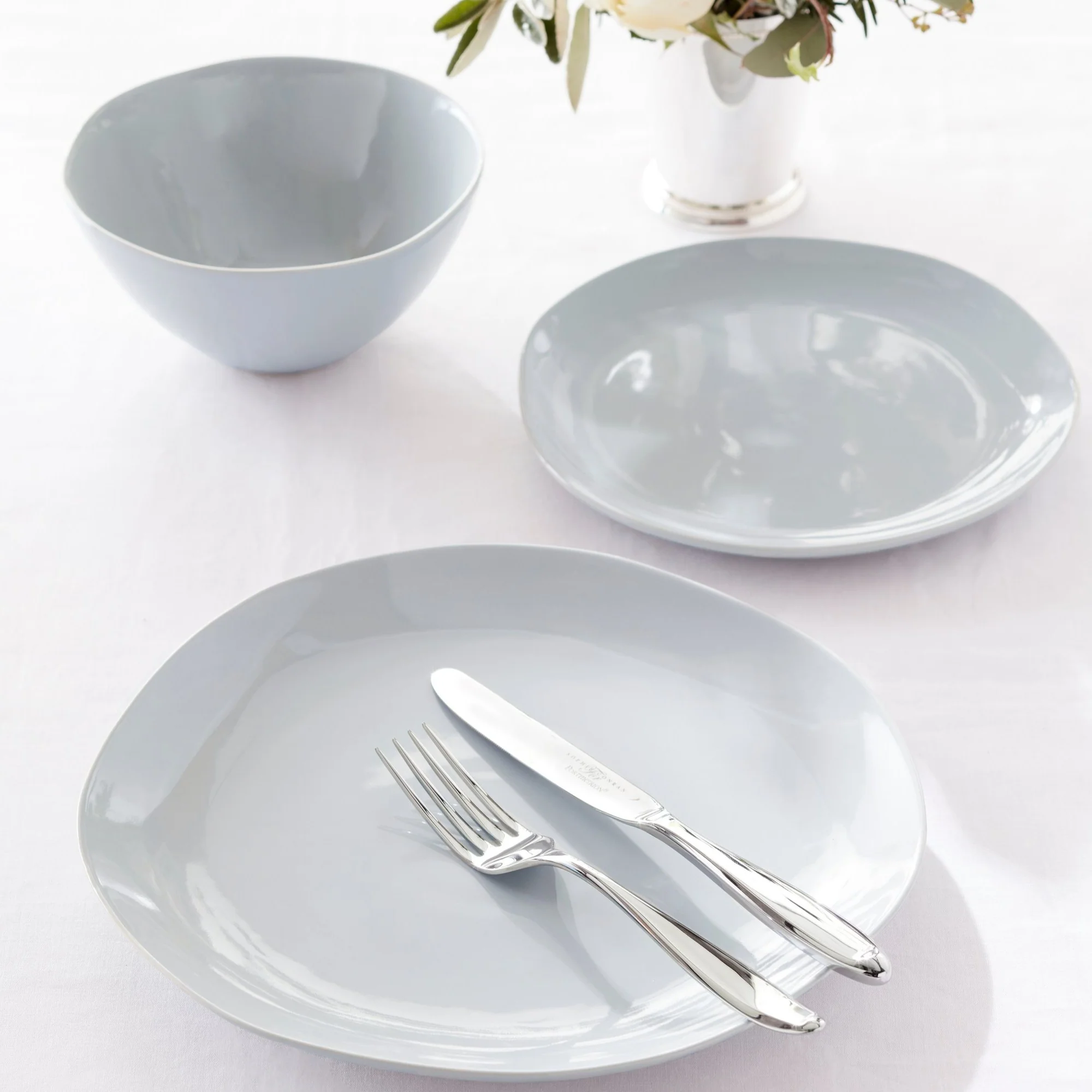 Arbor | 12 Piece Dinner Set | Dove Grey - Image 2