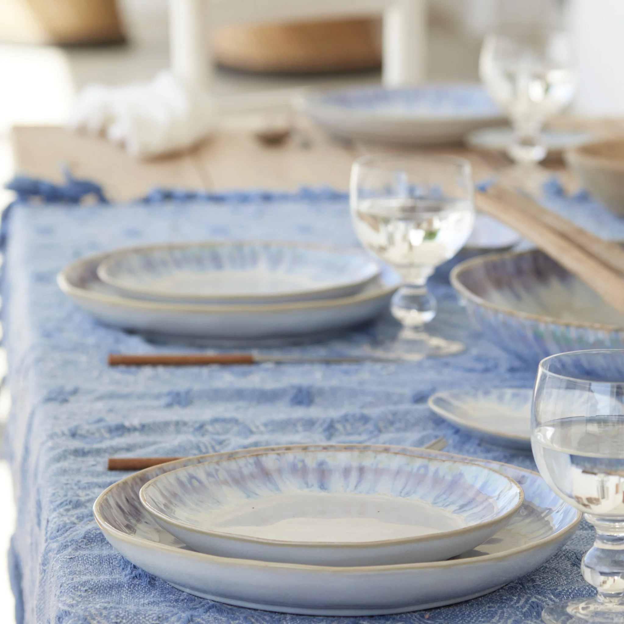 Brisa Ria Blue Serving Bowl | 37cm - Image 2