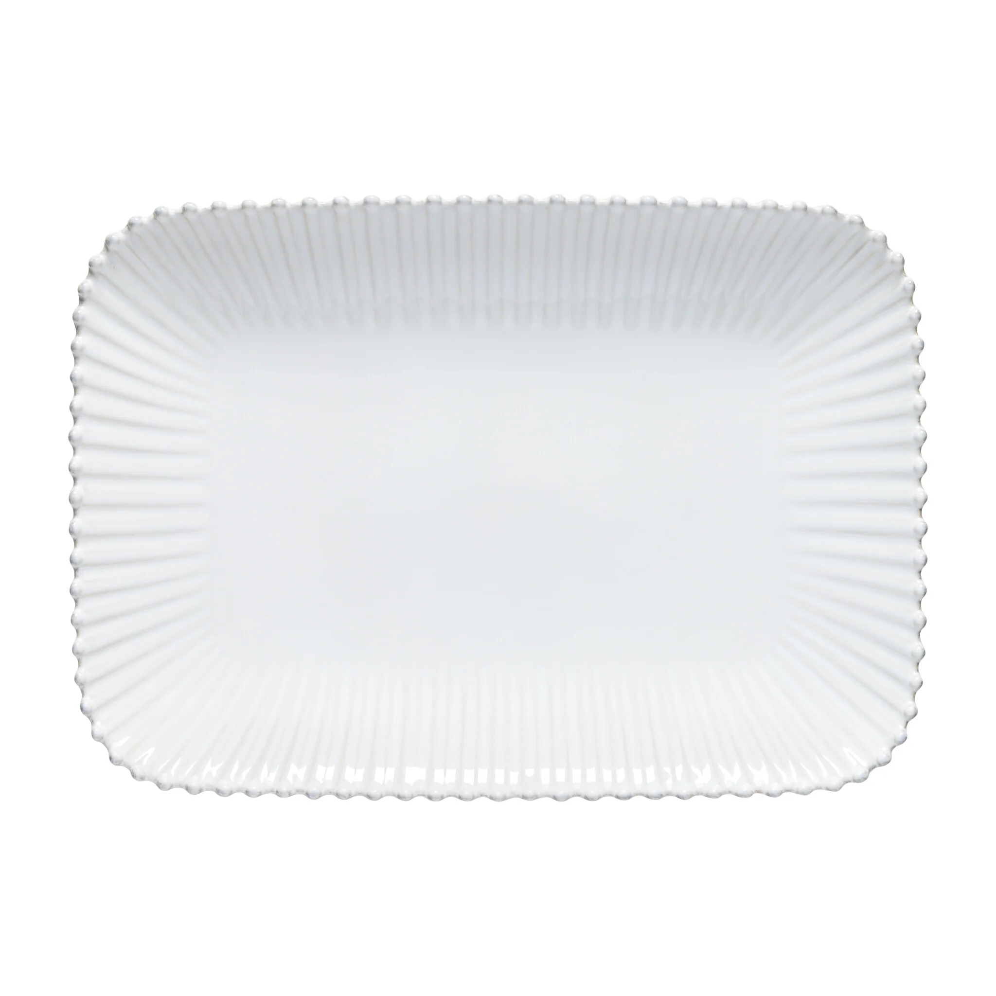 Pearl White Rectangular Platter | 40cm