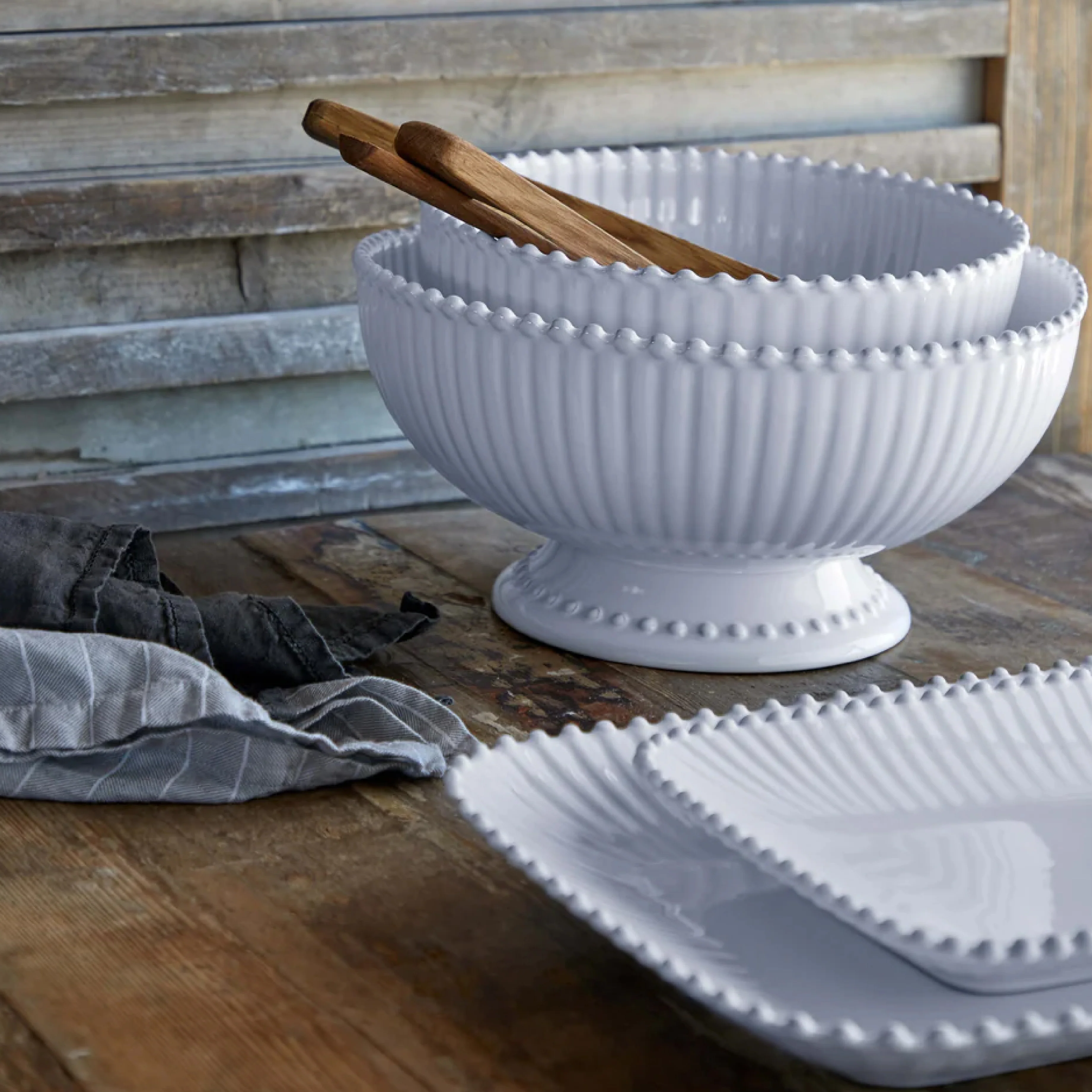 Pearl White Rectangular Platter | 30cm - Image 3