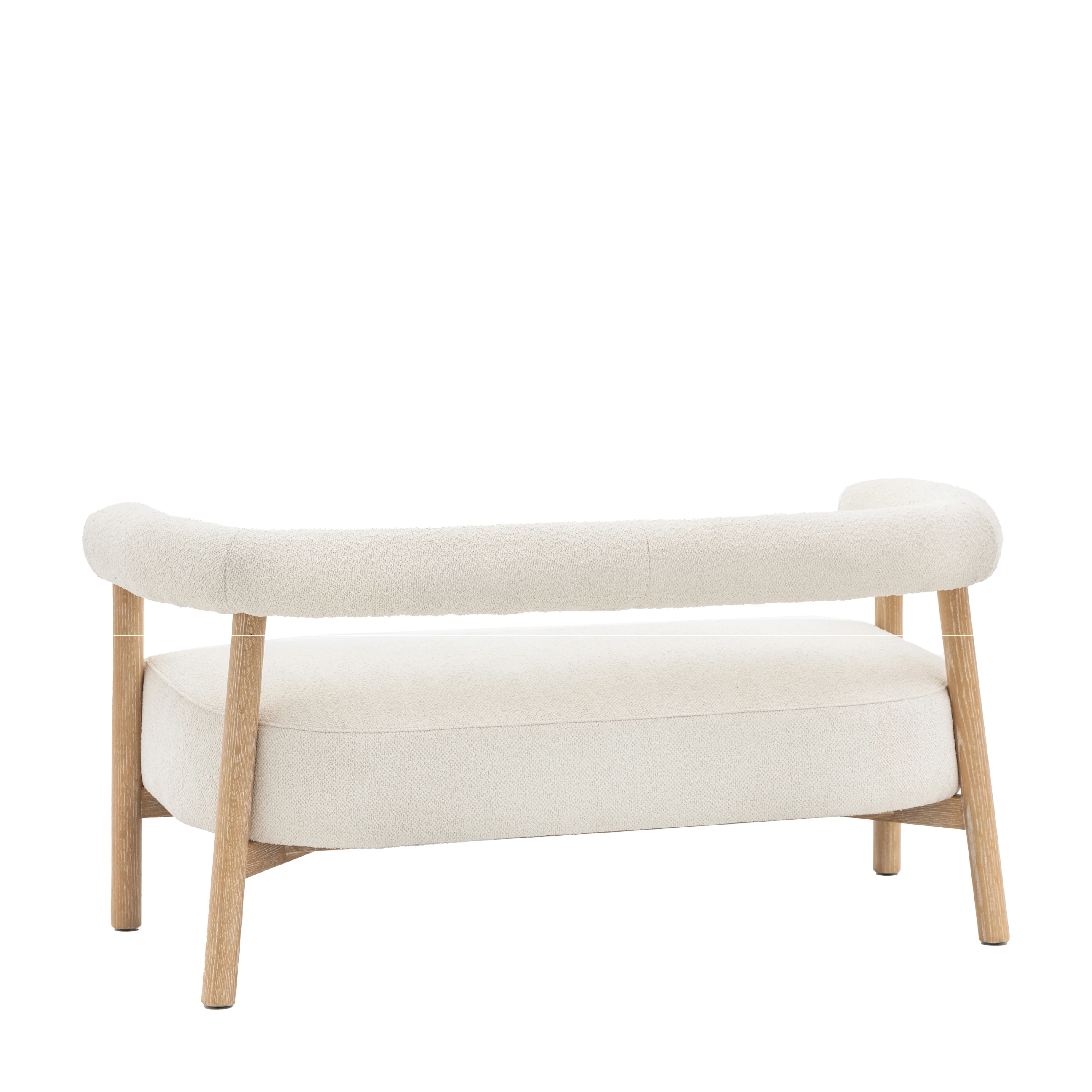 Acera Boucle Curve Sofa | Cream - Image 4