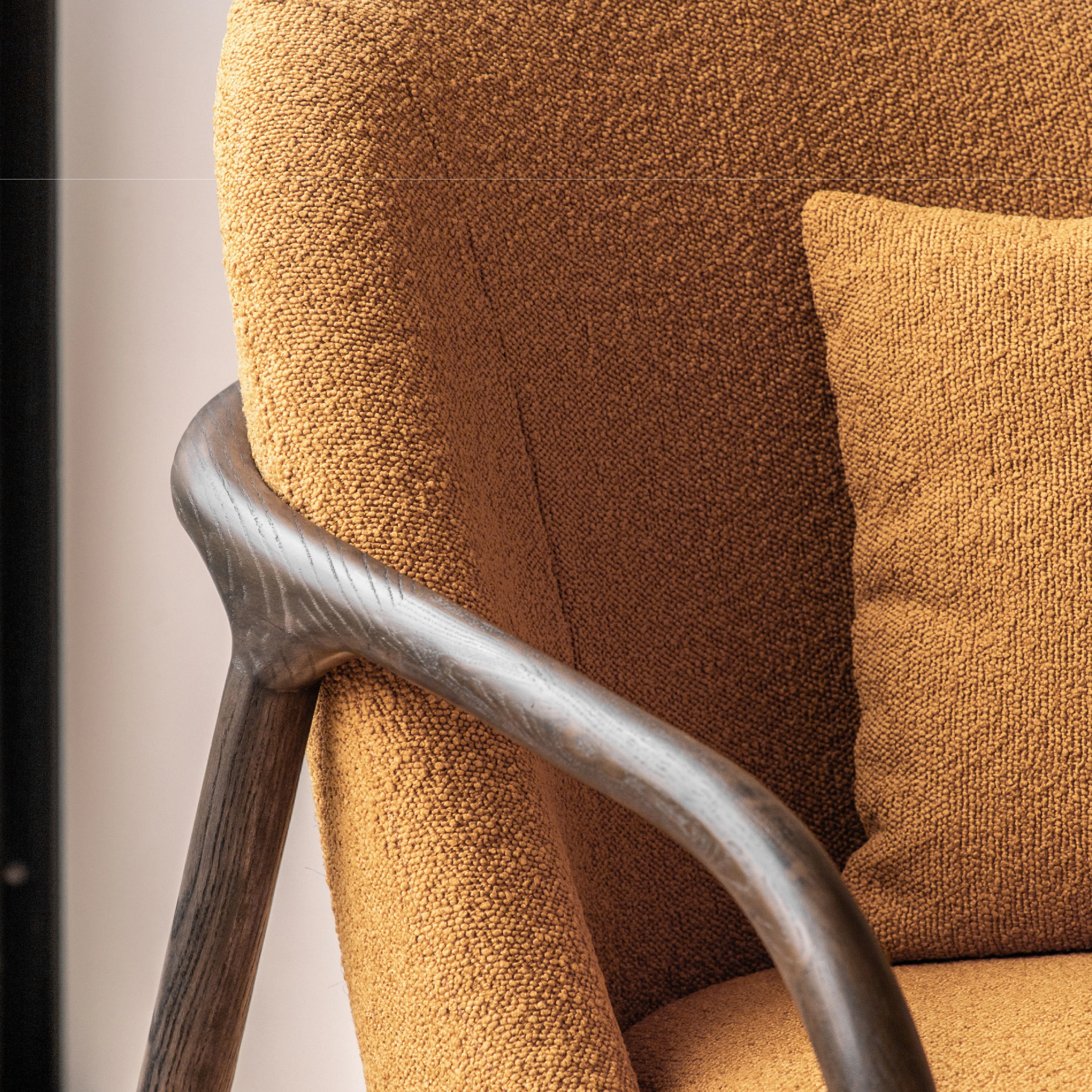 Alegra Mid-Century Modern Armchair | Ochre - Image 2