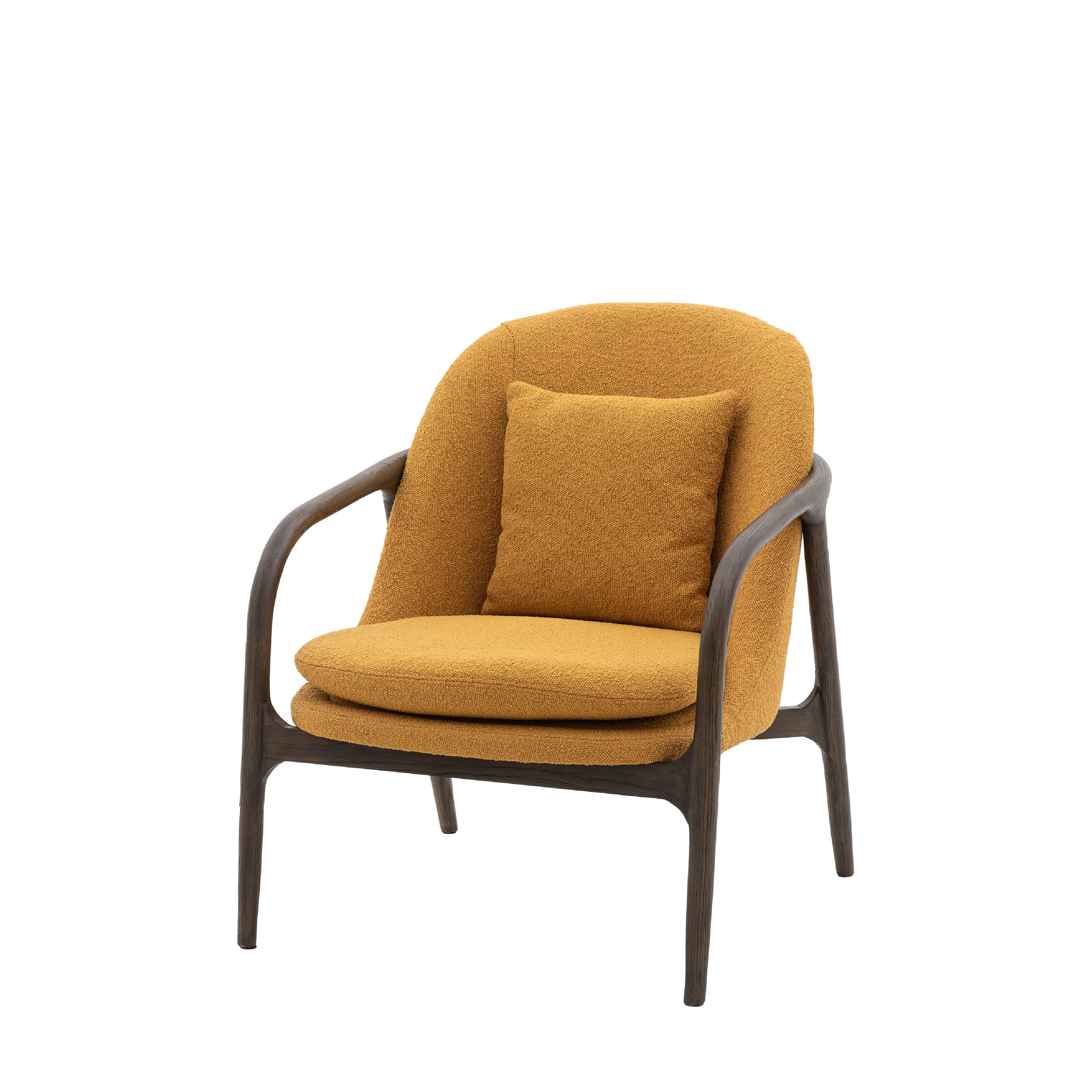 Alegra Mid-Century Modern Armchair | Ochre - Image 3