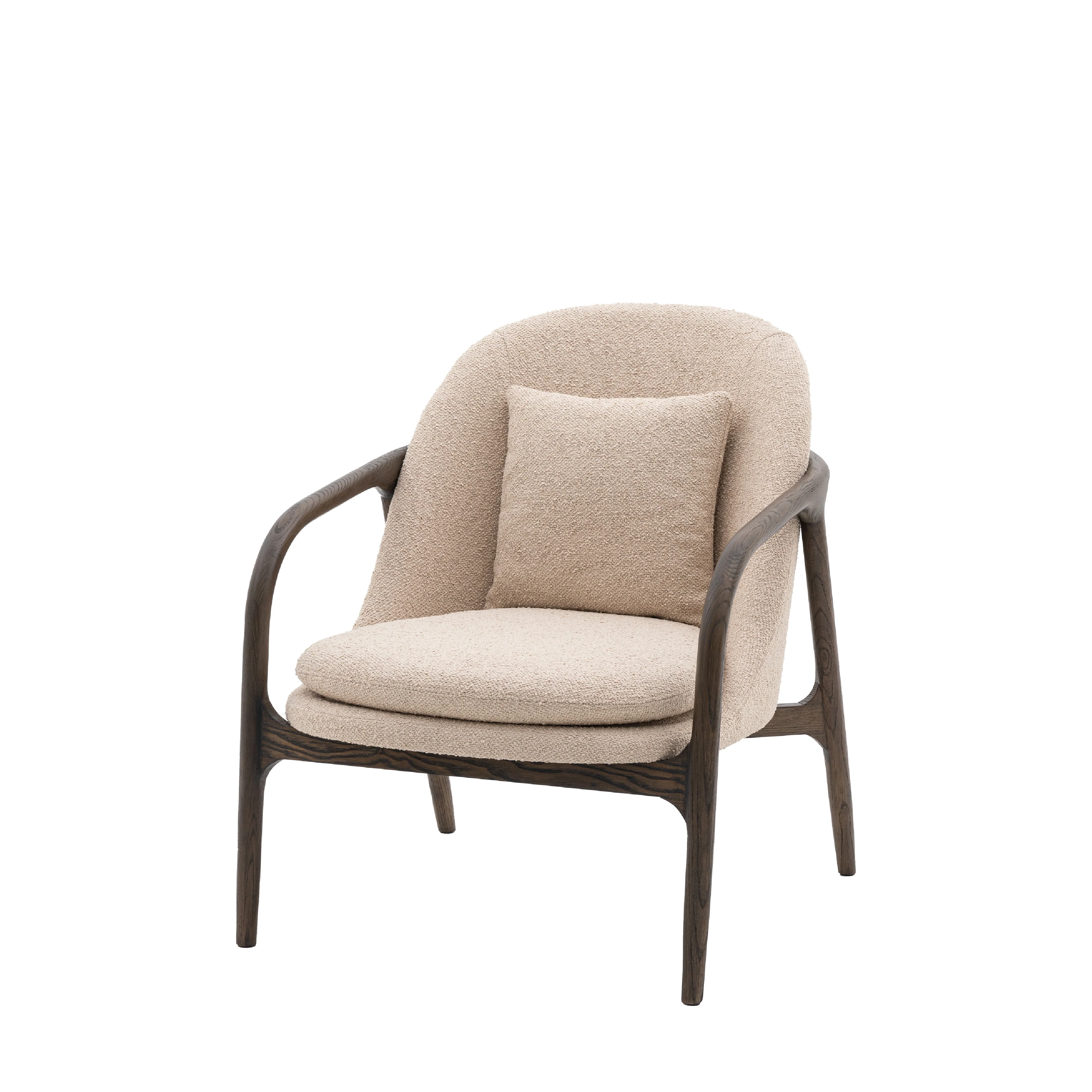 Alegra Mid-Century Modern Armchair | Taupe - Image 3