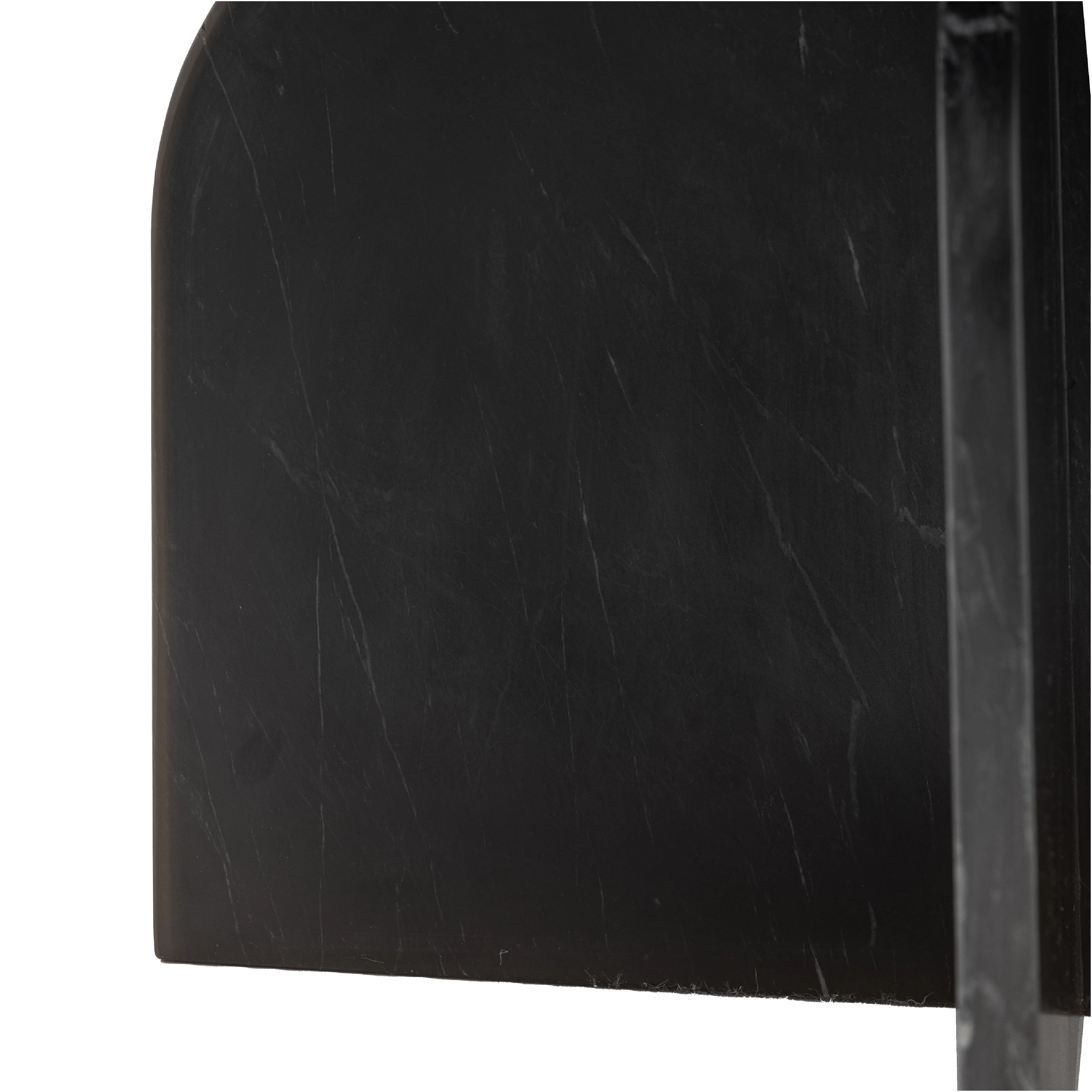 Amalfi Round Marble Coffee Table | Black - Image 5