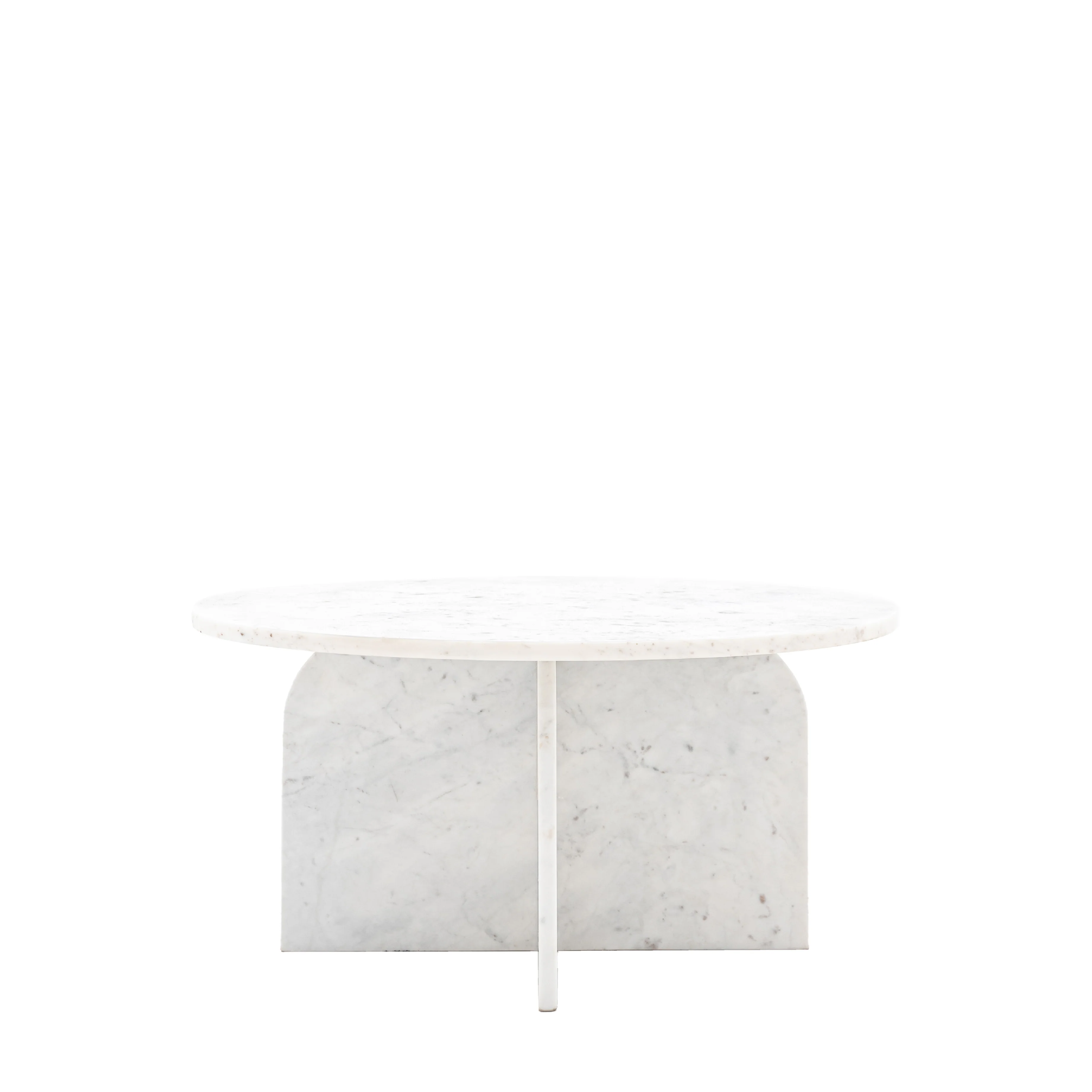 Amalfi Round Marble Coffee Table | White - Image 3