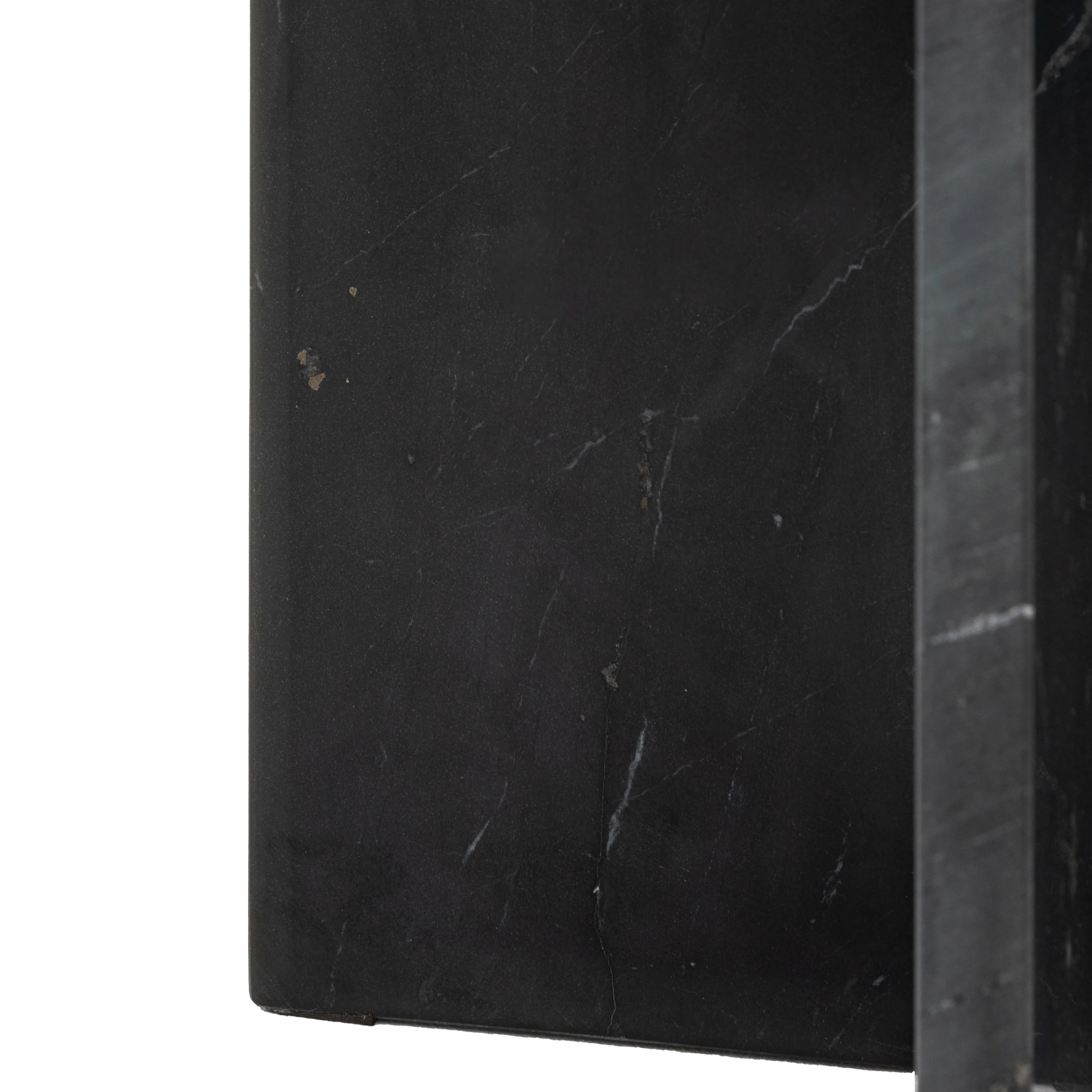 Amalfi Round Marble Side Table | Black - Image 5