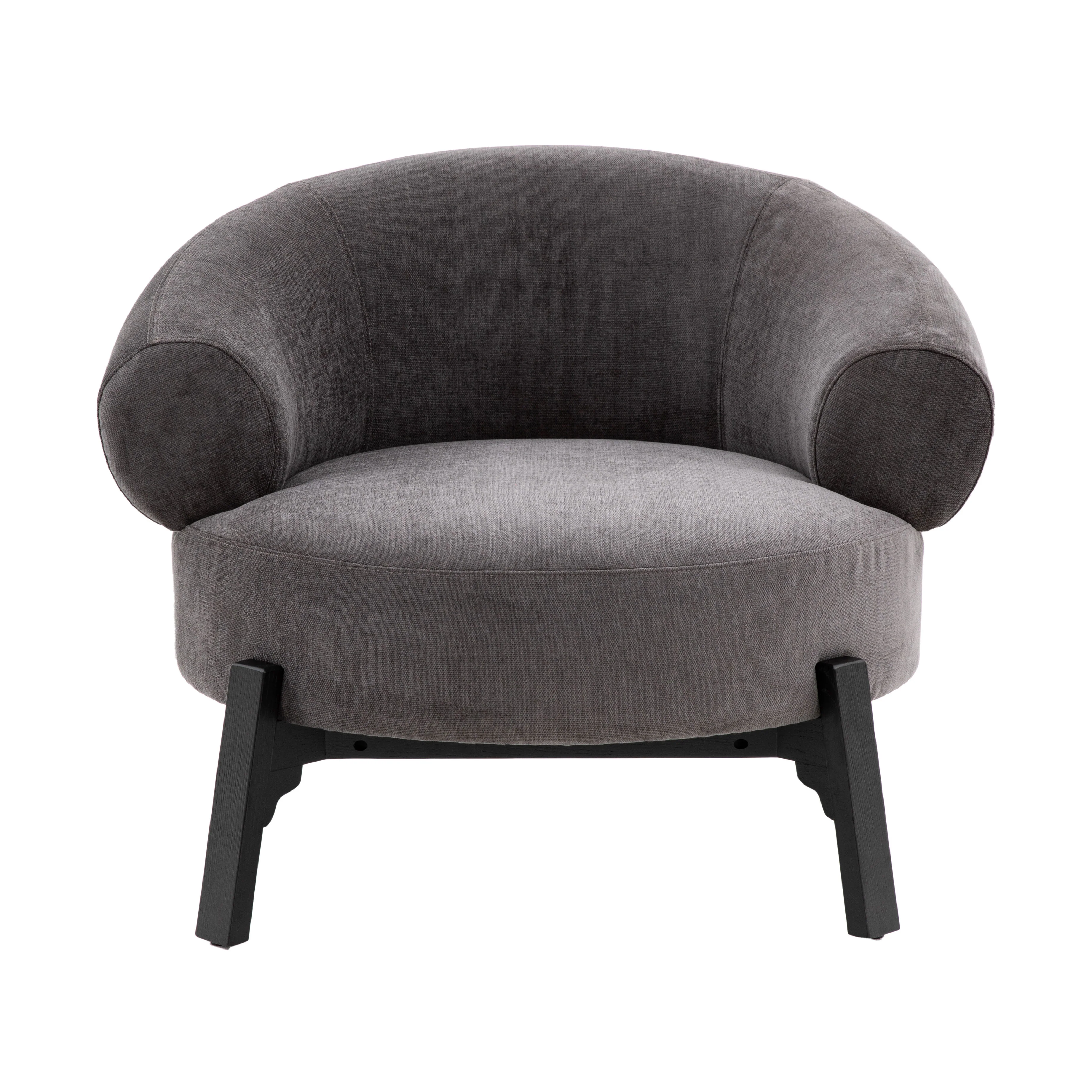 Ardo Curved Armchair | Stone Grey - Image 4