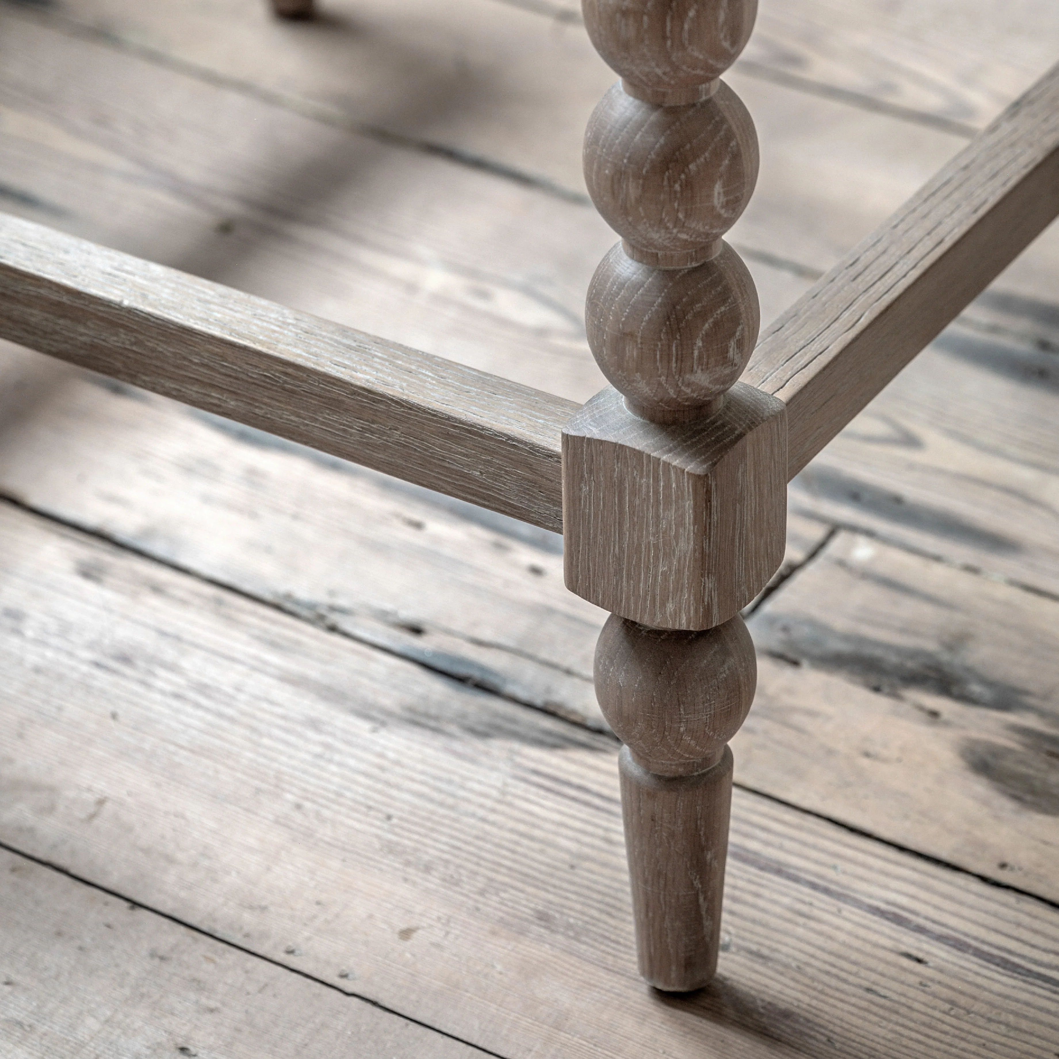 Artisan Bobbin Bar Stool | Limewashed Oak - Image 2