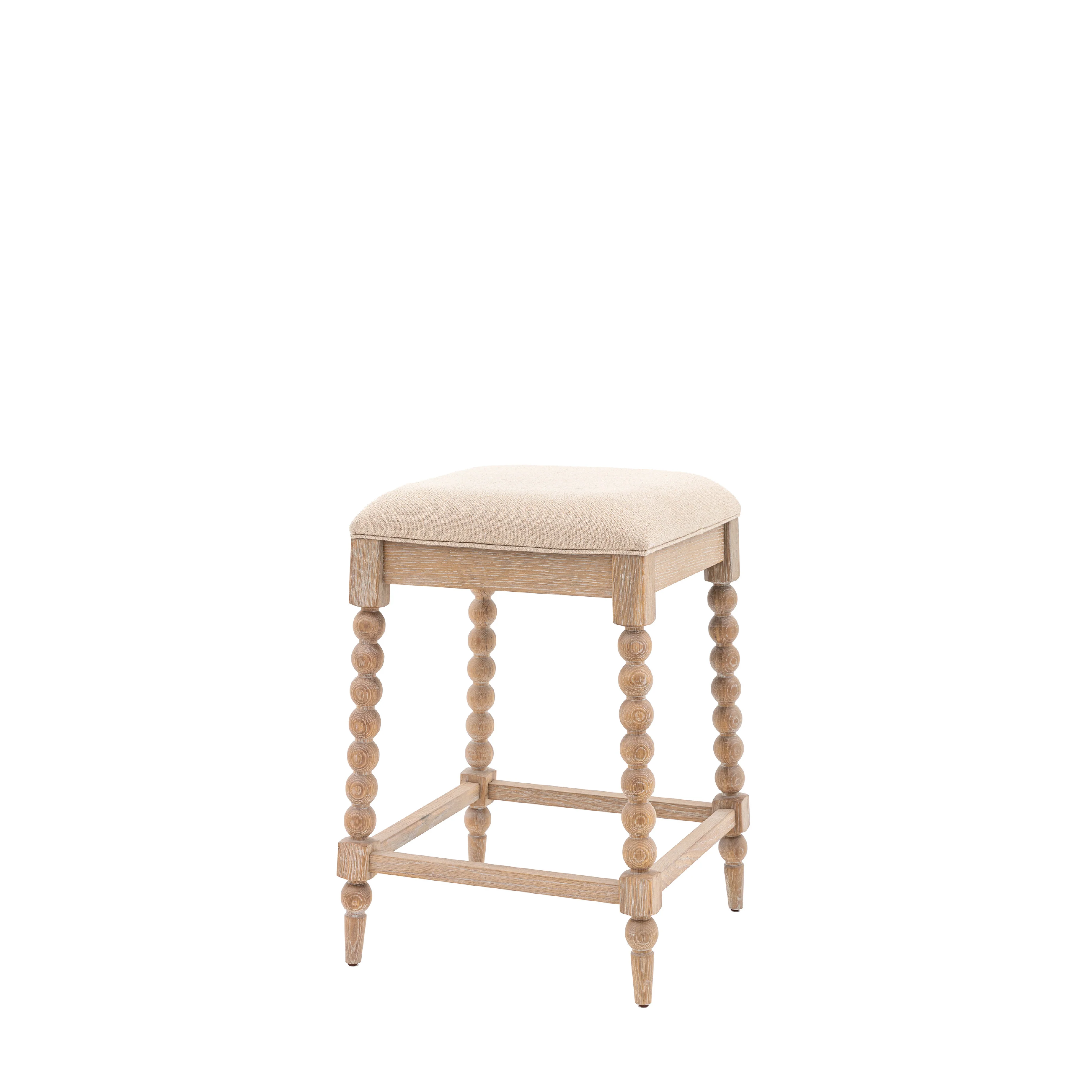 Artisan Bobbin Bar Stool | Limewashed Oak - Image 4
