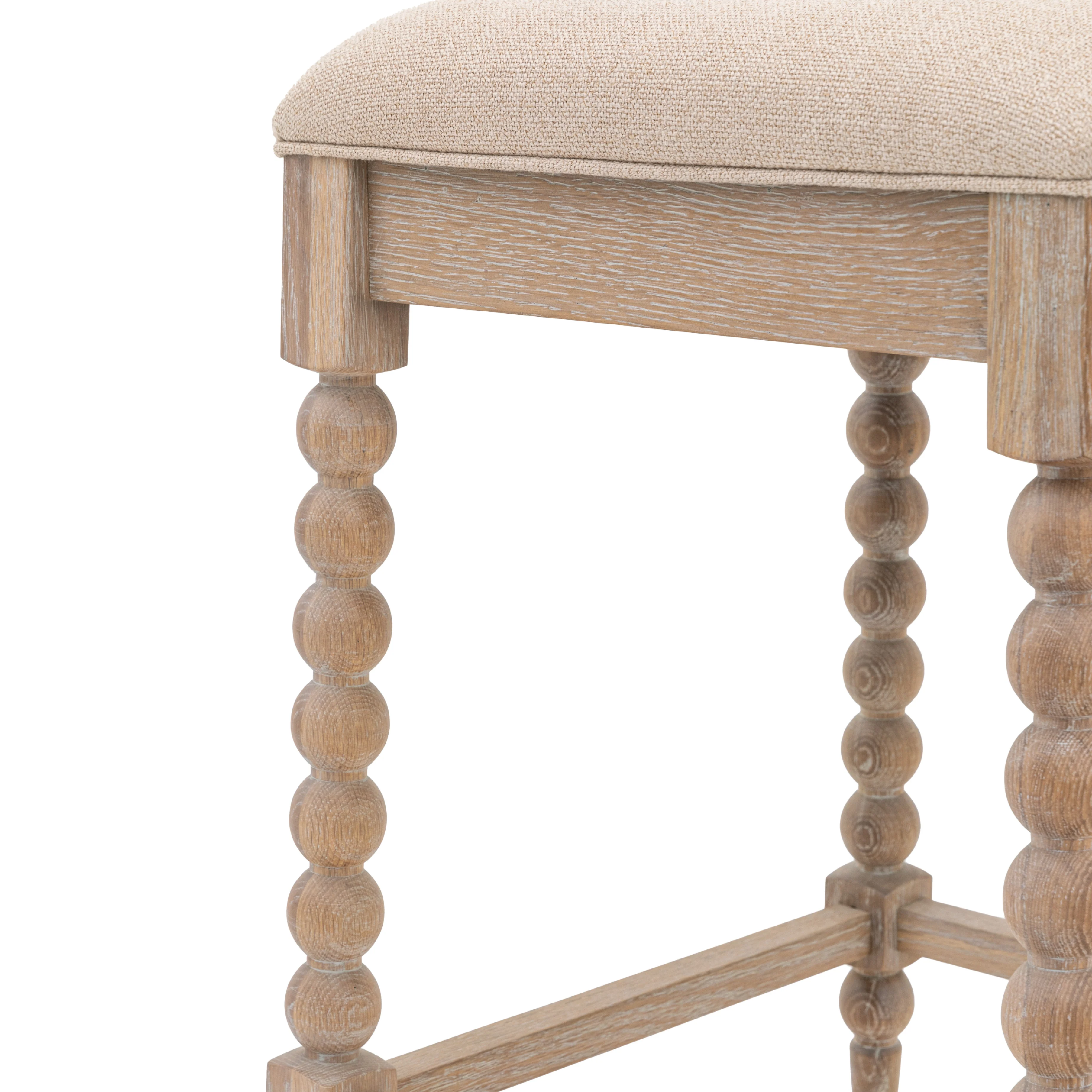 Artisan Bobbin Bar Stool | Limewashed Oak - Image 5